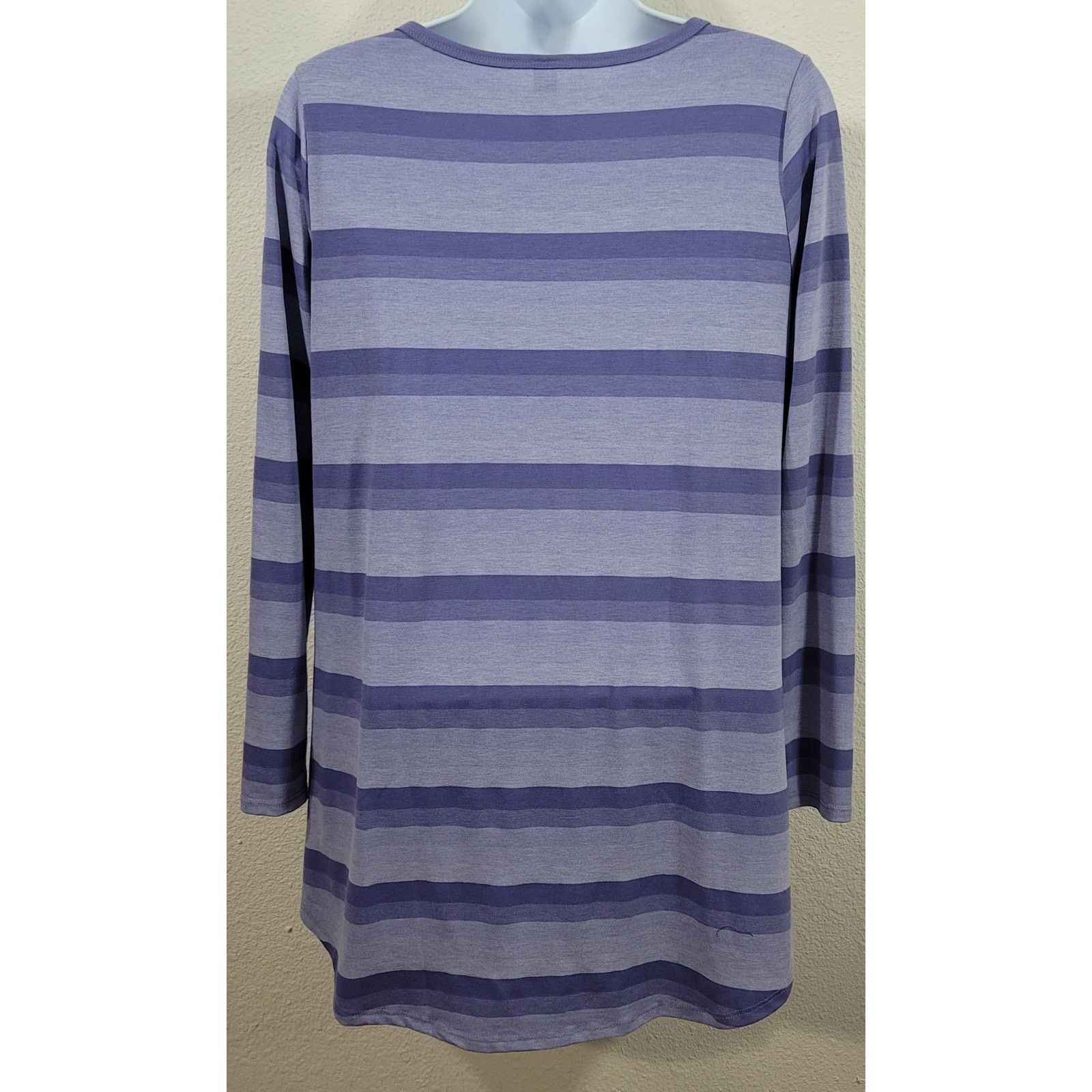 Other LuLaRoe Purple Heathered Striped Top XS Round Neck Size XS / US 0-2 / IT 36-38 - 2 Thumbnail