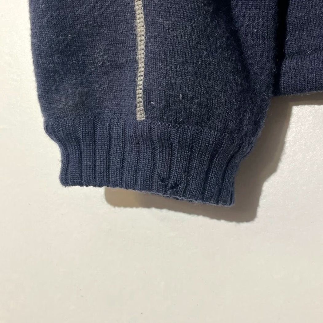Vintage KUHL Mens Full Zip Sweater Navy Blue Striped 100% Merino Wool Knit Lined L Mens L Size US L / EU 52-54 / 3 - 4 Thumbnail