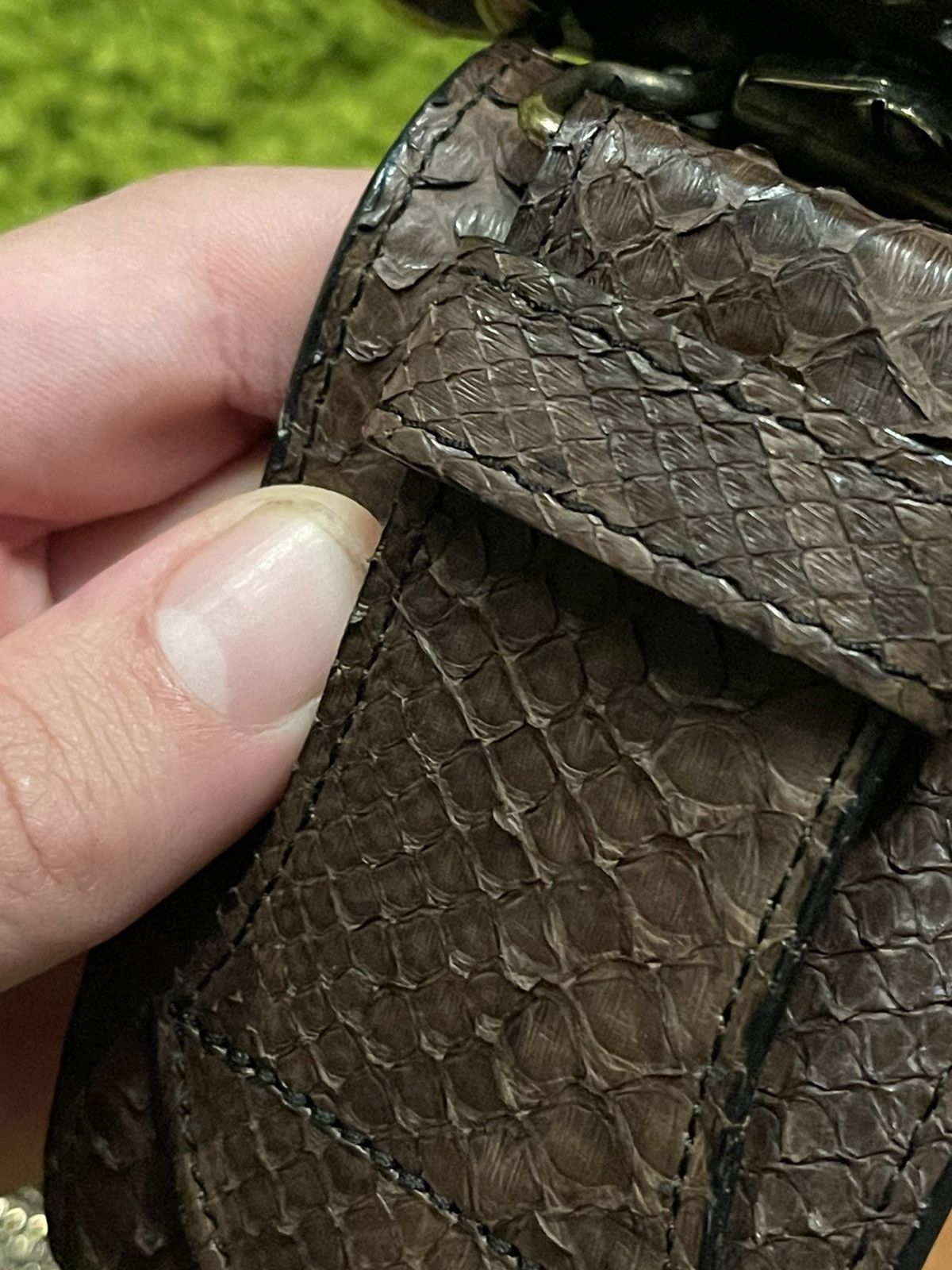Designer × Genuine Leather 🐍 Real phyton snakeskin belt by Penta Size ONE SIZE - 12 Thumbnail
