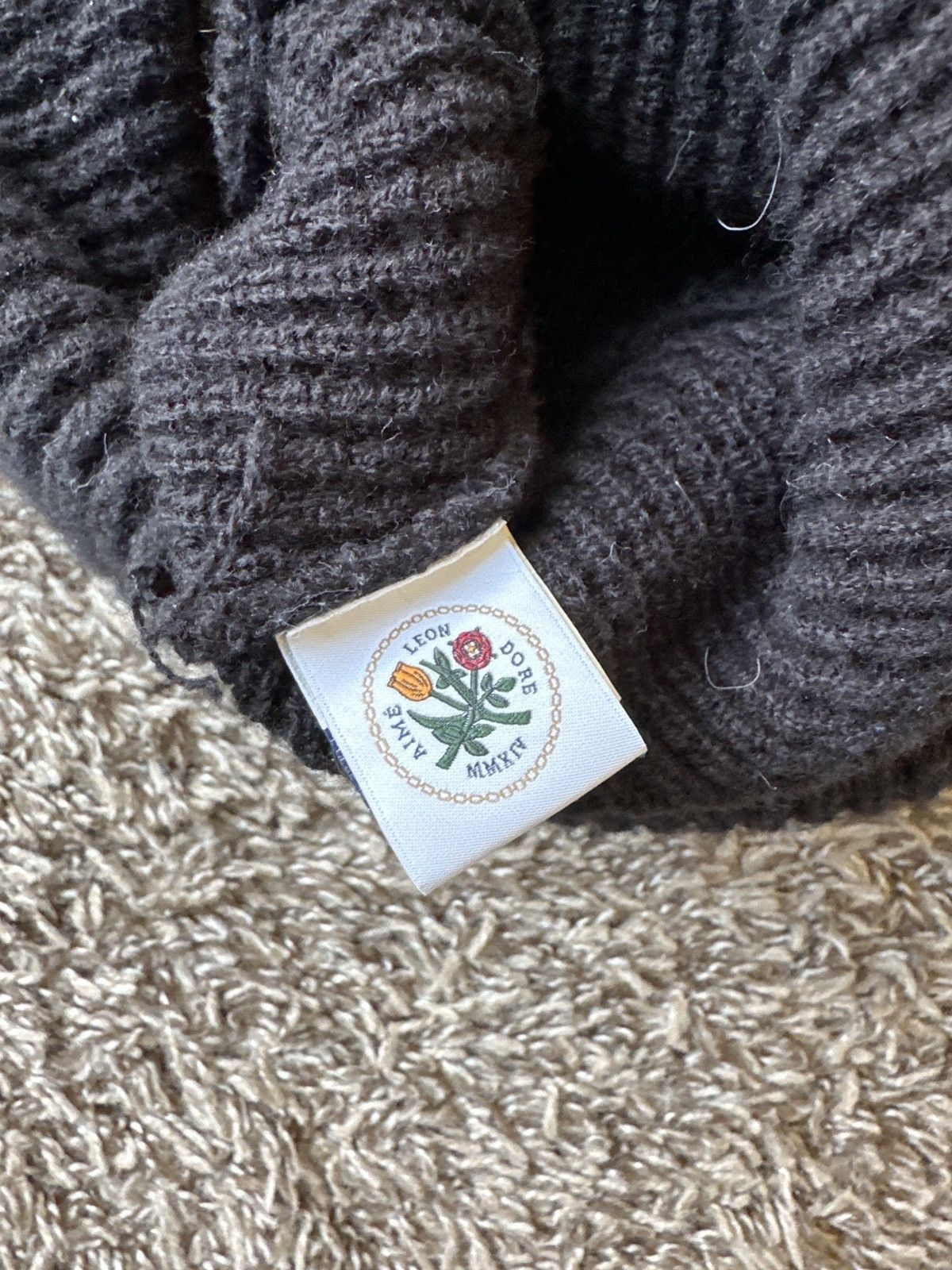 Aime Leon Dore ALD Crest Beanie - Black Size ONE SIZE - 2 Thumbnail