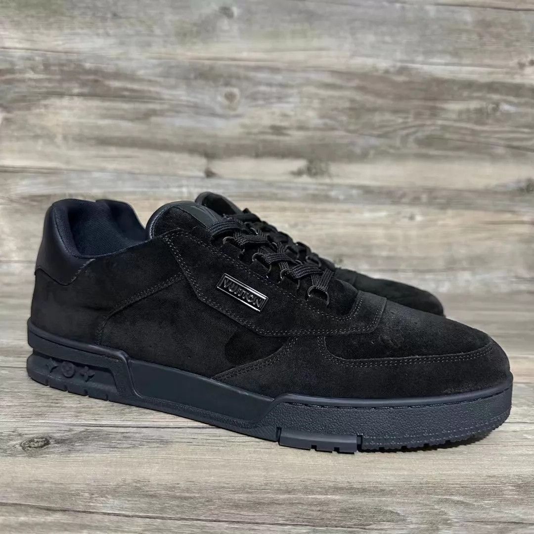 Louis Vuitton LV Trainer Black Suede 'Black Warrior' UK11 (45) 99 New Size US 12 / EU 45 - 2 Thumbnail