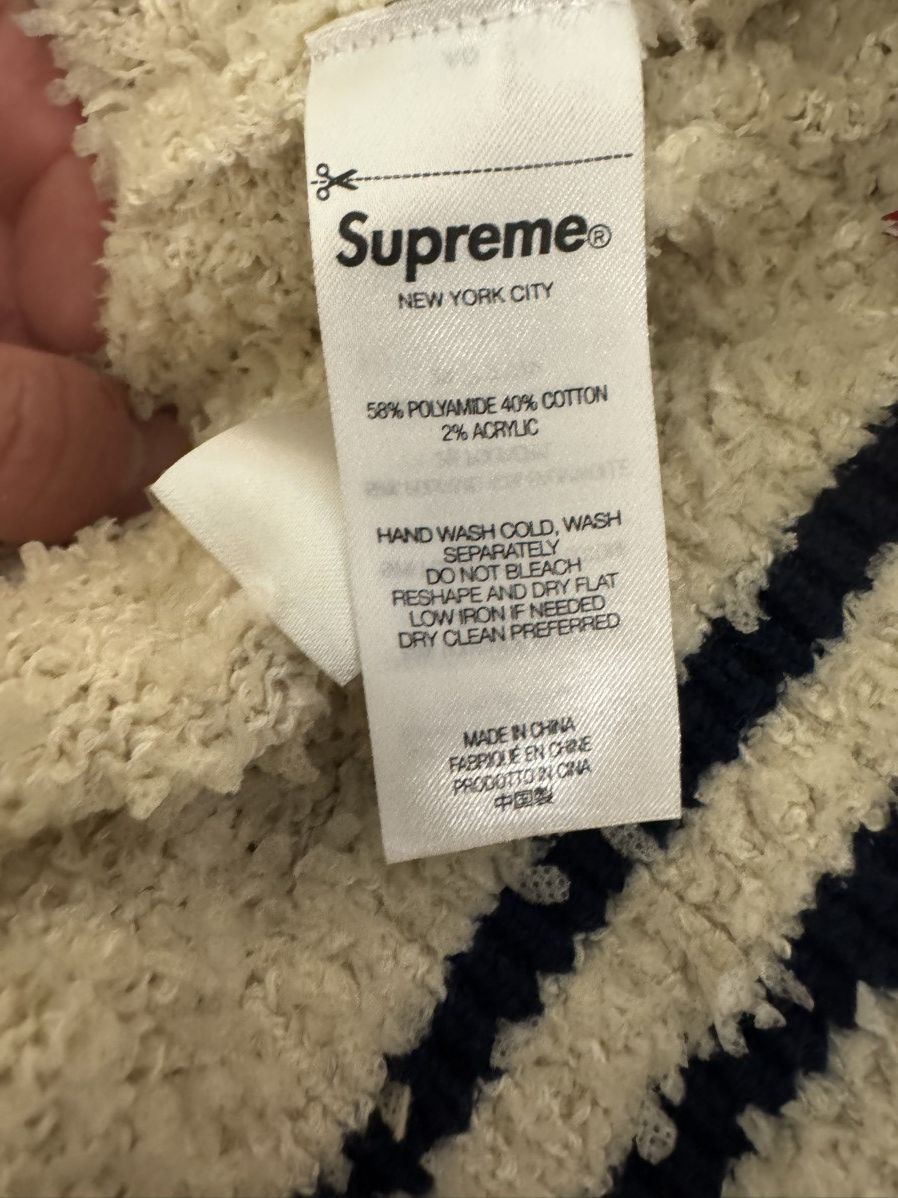 Supreme Supreme SS25 Textured Arc Sweater Cream Size L Size US L / EU 52-54 / 3 - 3 Thumbnail
