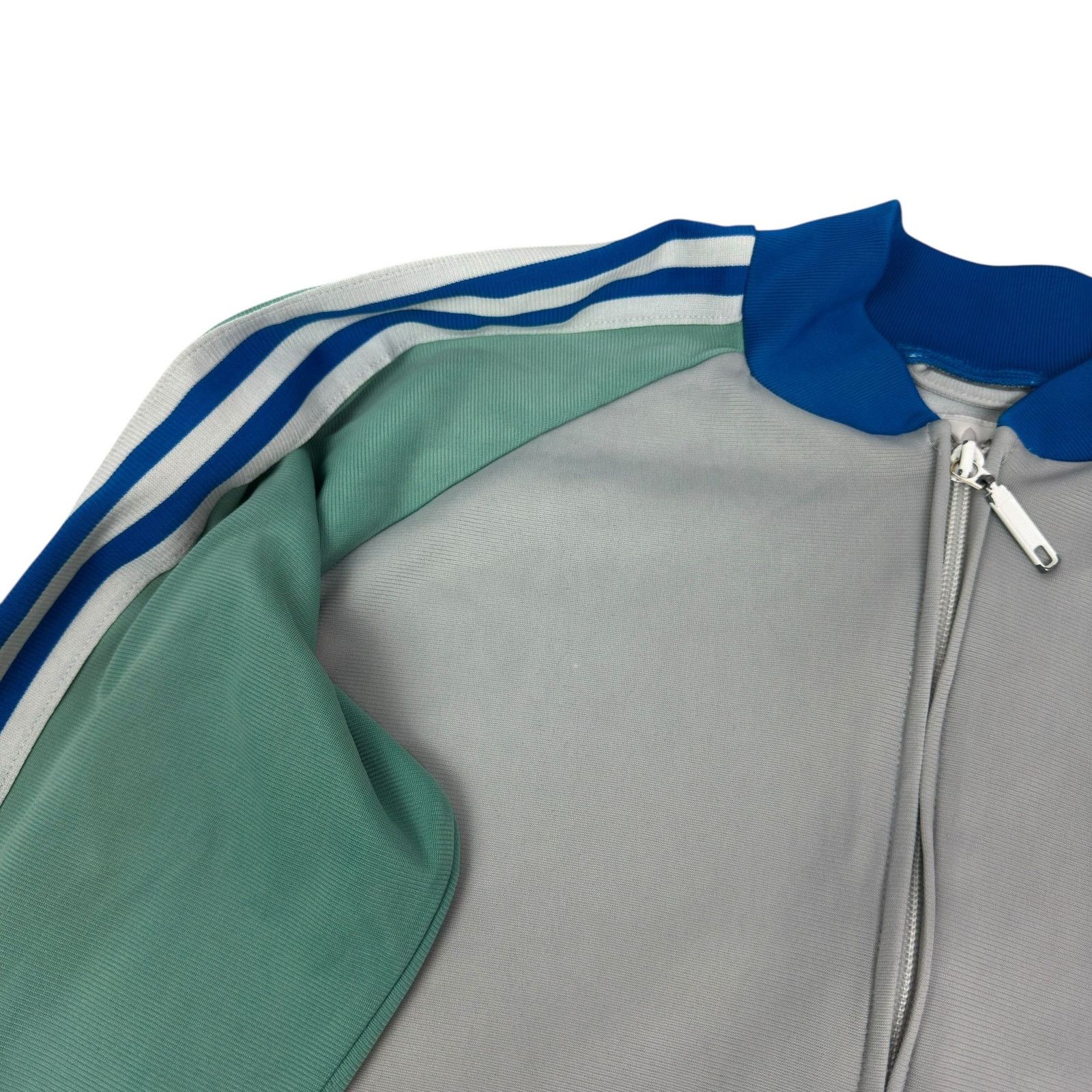 Adidas Adidas Mens Gray Green 3-Stripes Full Zip Track Jacket Small Size US S / EU 44-46 / 1 - 3 Thumbnail