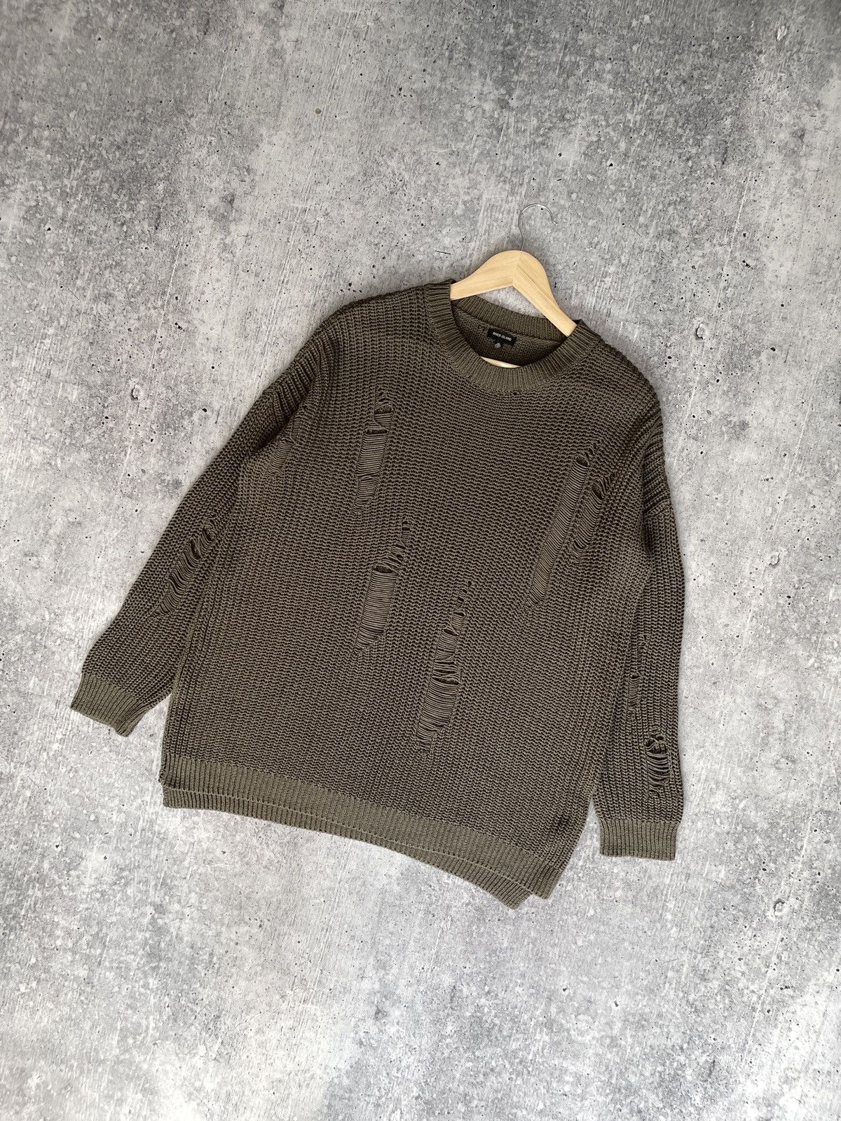 Vintage Avant-garde knitted sweatshirt with scuffs Size S oversized Size US S / EU 44-46 / 1 - 4 Thumbnail