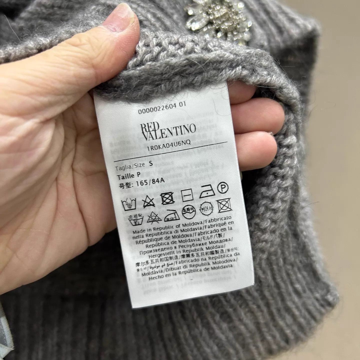 RED Valentino Red Valentino Gray Bow Knit Sweater S 99new Size S / US 4 / IT 40 - 4 Thumbnail