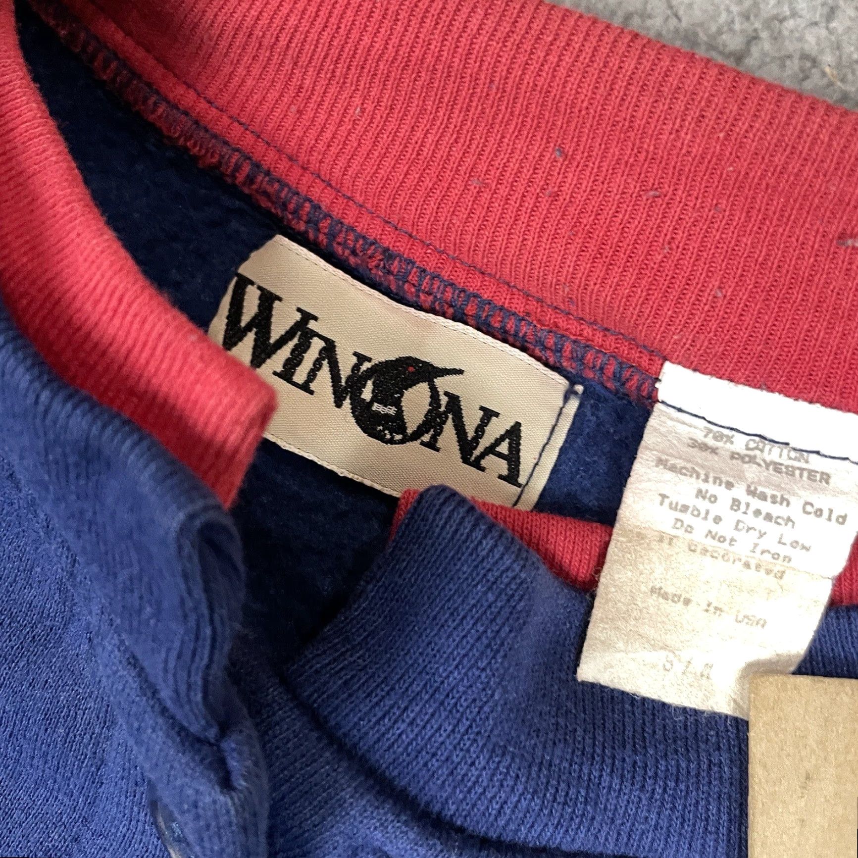 Vintage VINTAGE Winona Christmas Sweatshirt Mens M Blue Crew Neck Long Sleeve Snowman Embroidered Cotton Polyester Fleece USA Made USA Made Size US M / EU 48-50 / 2 - 4 Thumbnail