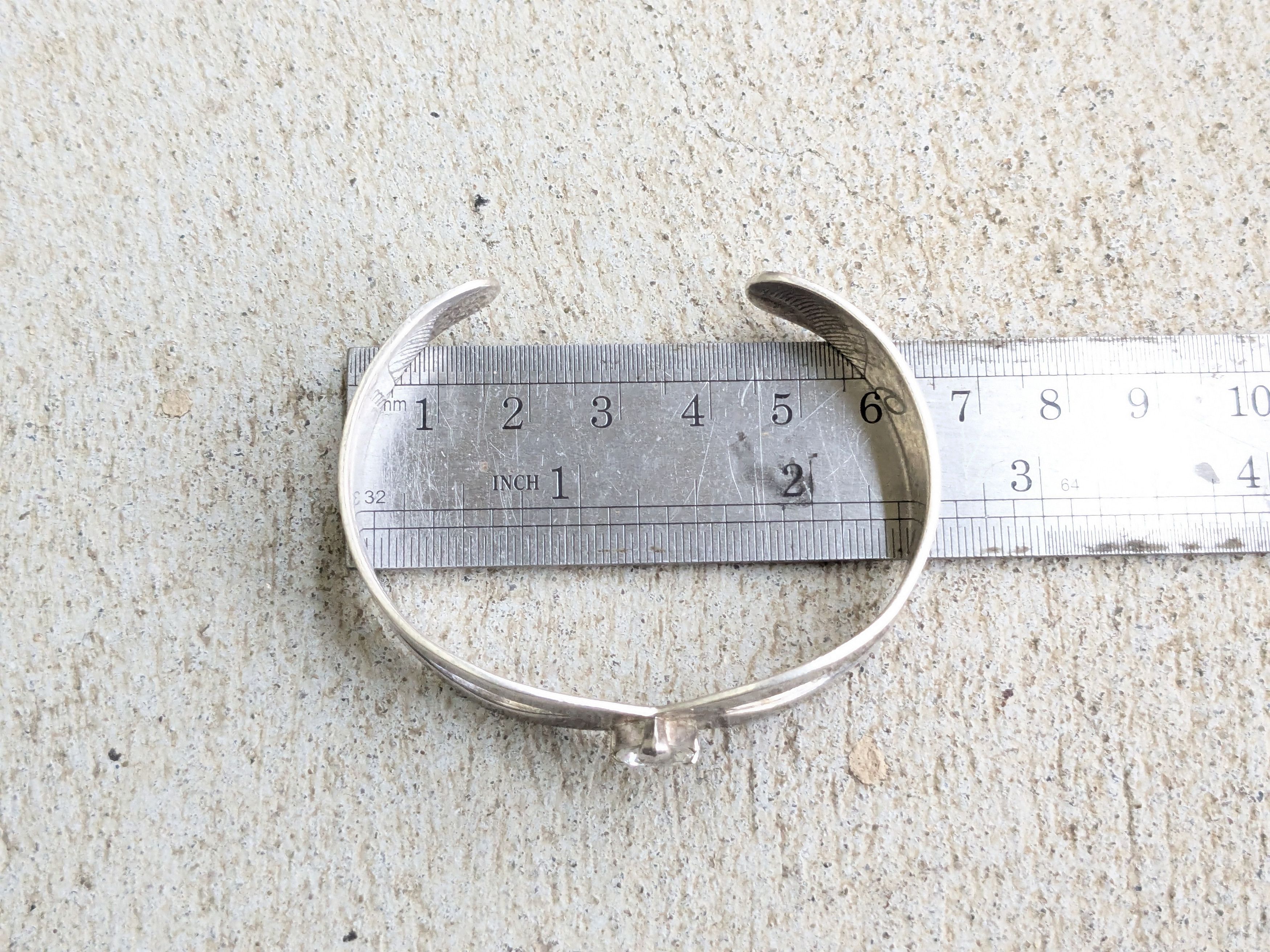 Jewelry × Vintage Vintage Sterling Silver Bracelet Cuff 5.5" Heart CZ Y2K Size ONE SIZE - 12 Thumbnail