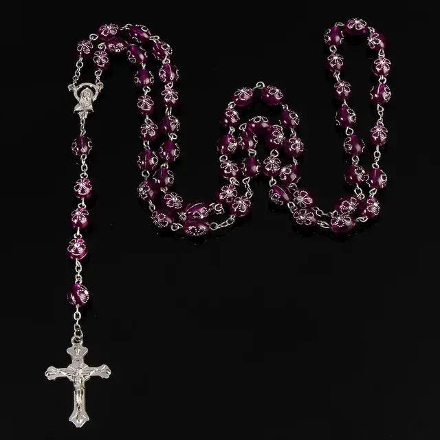 Jewelry Victoria Pearl Imitation Purple Crystal Beads Necklace Size ONE SIZE - 4 Thumbnail