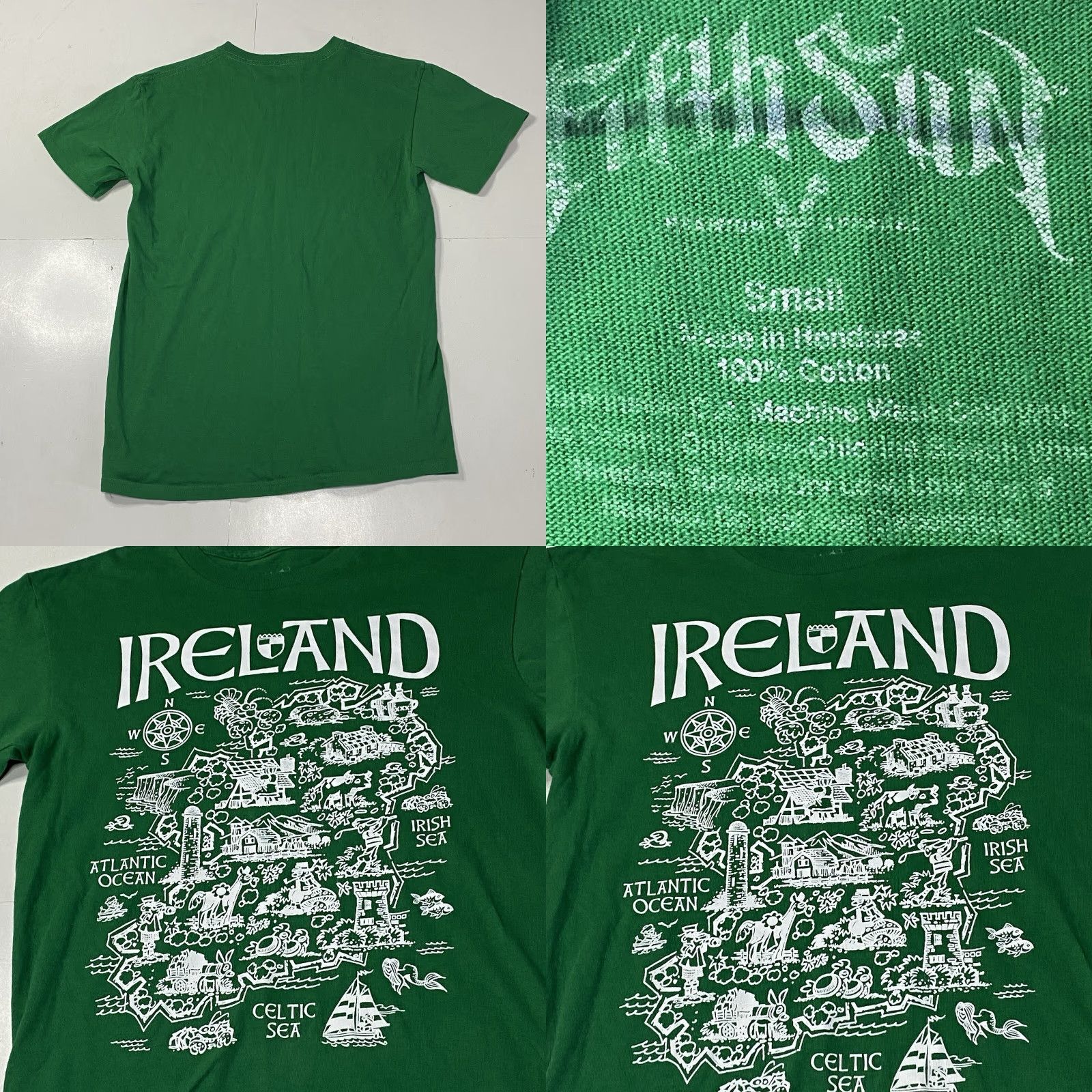 Vintage VINTAGE Ireland T Shirt Fifth Sun Adult Small Map Graphics Of The Irish Green S Size US S / EU 44-46 / 1 - 8 Thumbnail