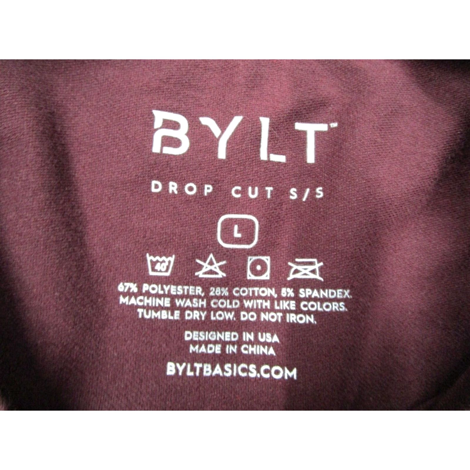 Vintage BYLT Mens Red Drop Cut Crew Neck Short Sleeve Shirt L Fashion City Sports All Seasons Breathable Easy Care Shirt Mens Size US L / EU 52-54 / 3 - 3 Thumbnail