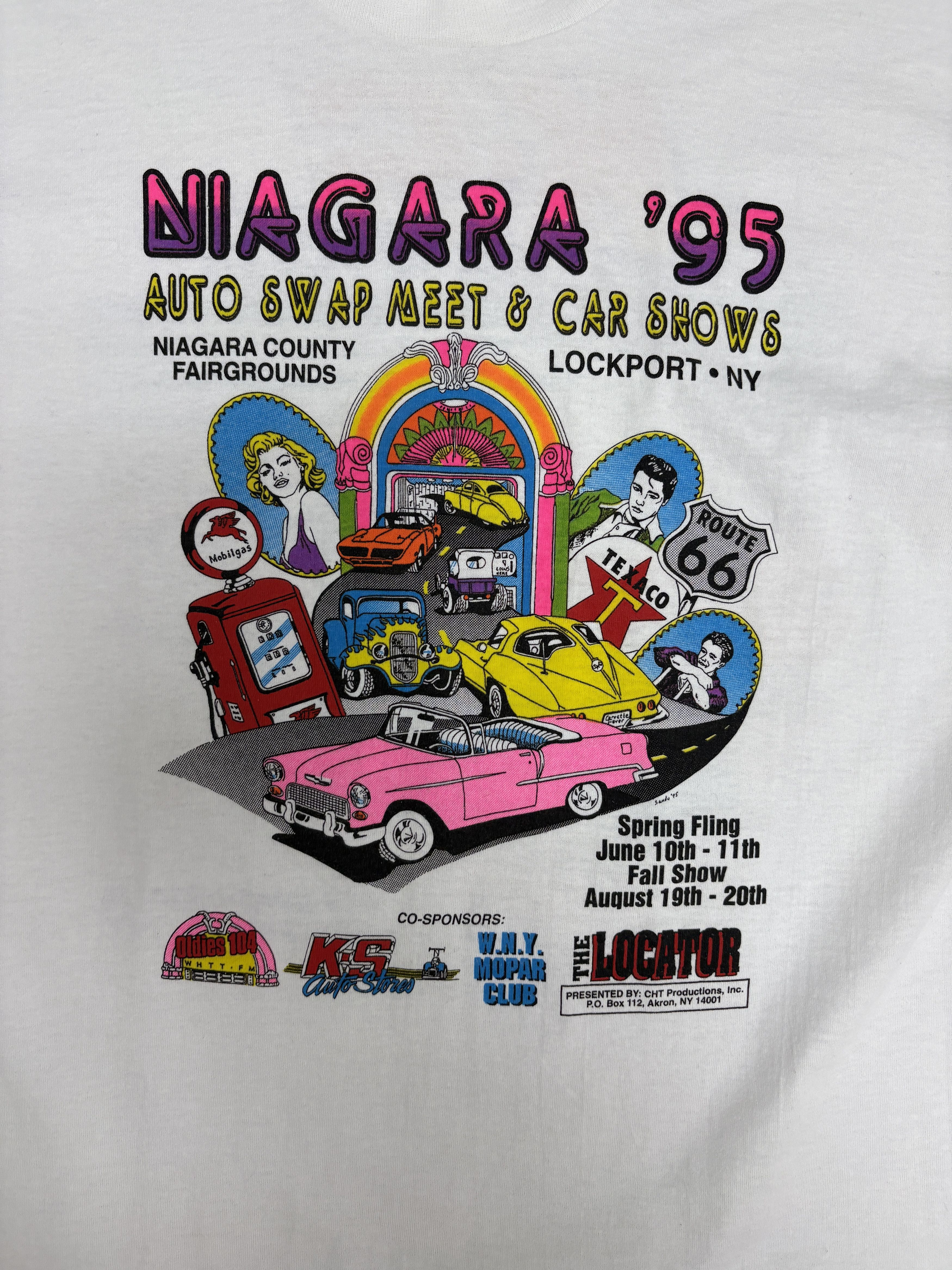 Vintage Niagara '95 Auto Swap Car Shows Vintage White T-Shirt Tee Size US XXL / EU 58 / 5 - 2 Thumbnail
