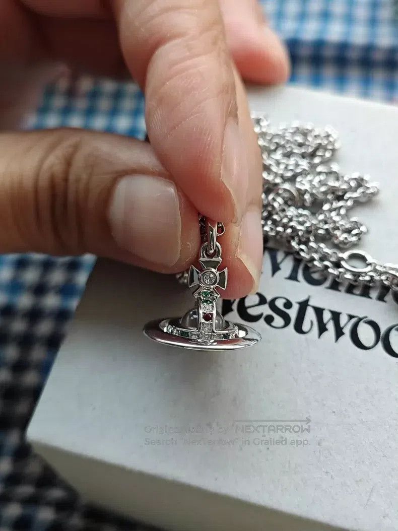 Vivienne Westwood vivienne westwood Silver Small Orb Necklace Size ONE SIZE - 3 Thumbnail