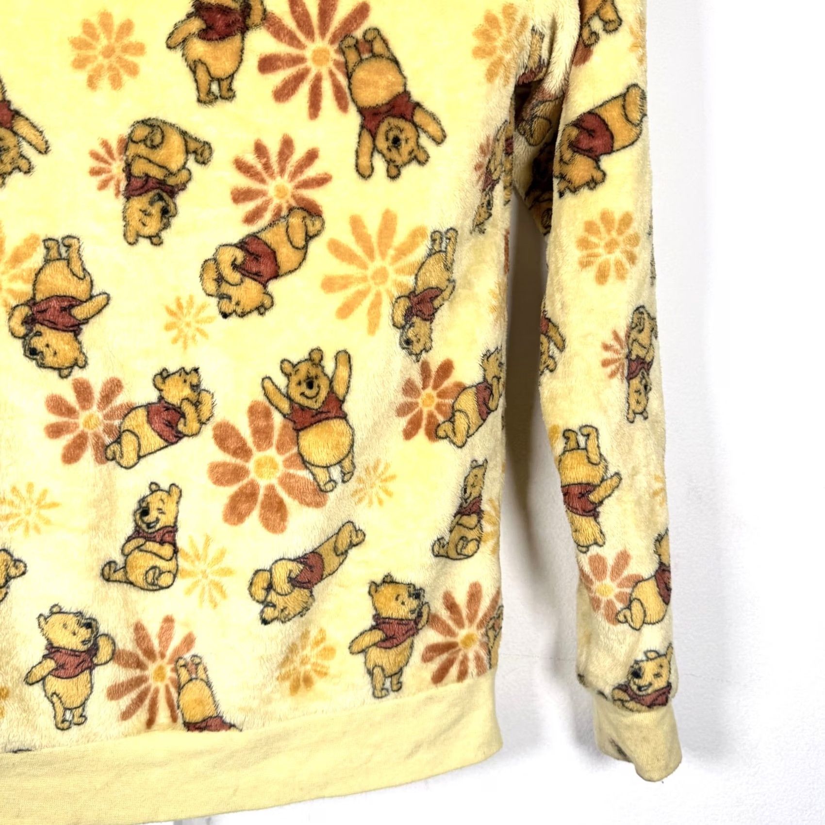 Disney Disney Winnie the Pooh Bear Hoodie Women XS Yellow Fuzzy Fleece Pullover Size XS / US 0-2 / IT 36-38 - 6 Thumbnail