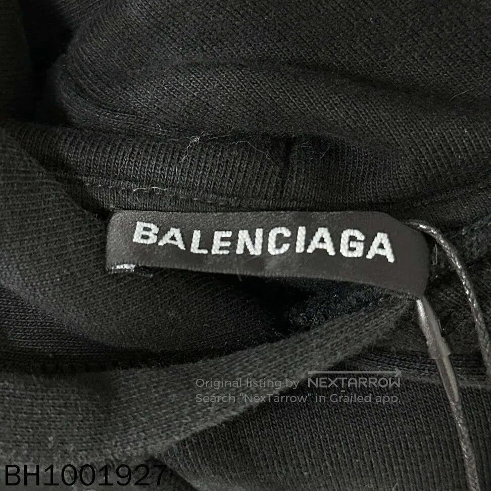 Balenciaga black balenciaga hoodie with logo. Size US XS / EU 42 / 0 - 3 Thumbnail
