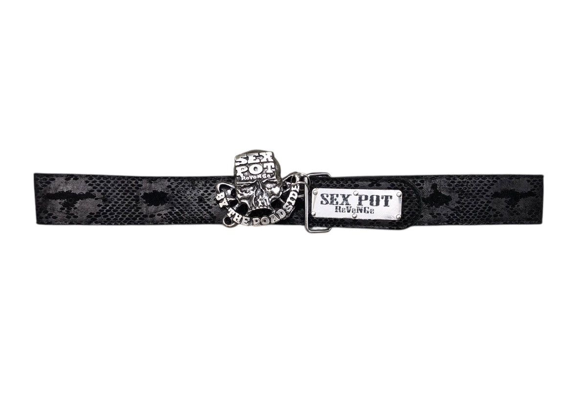 Sex Pot ReVeNGe Sex Pot Skull Buckle Snake Skin Belt Bondage Style Size ONE SIZE - 1 Thumbnail