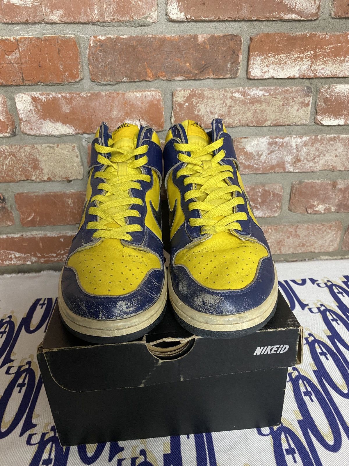 Nike 1998 Nike Dunk High Michigan - Size 9.5 Size US 9.5 / EU 42-43 - 3 Thumbnail