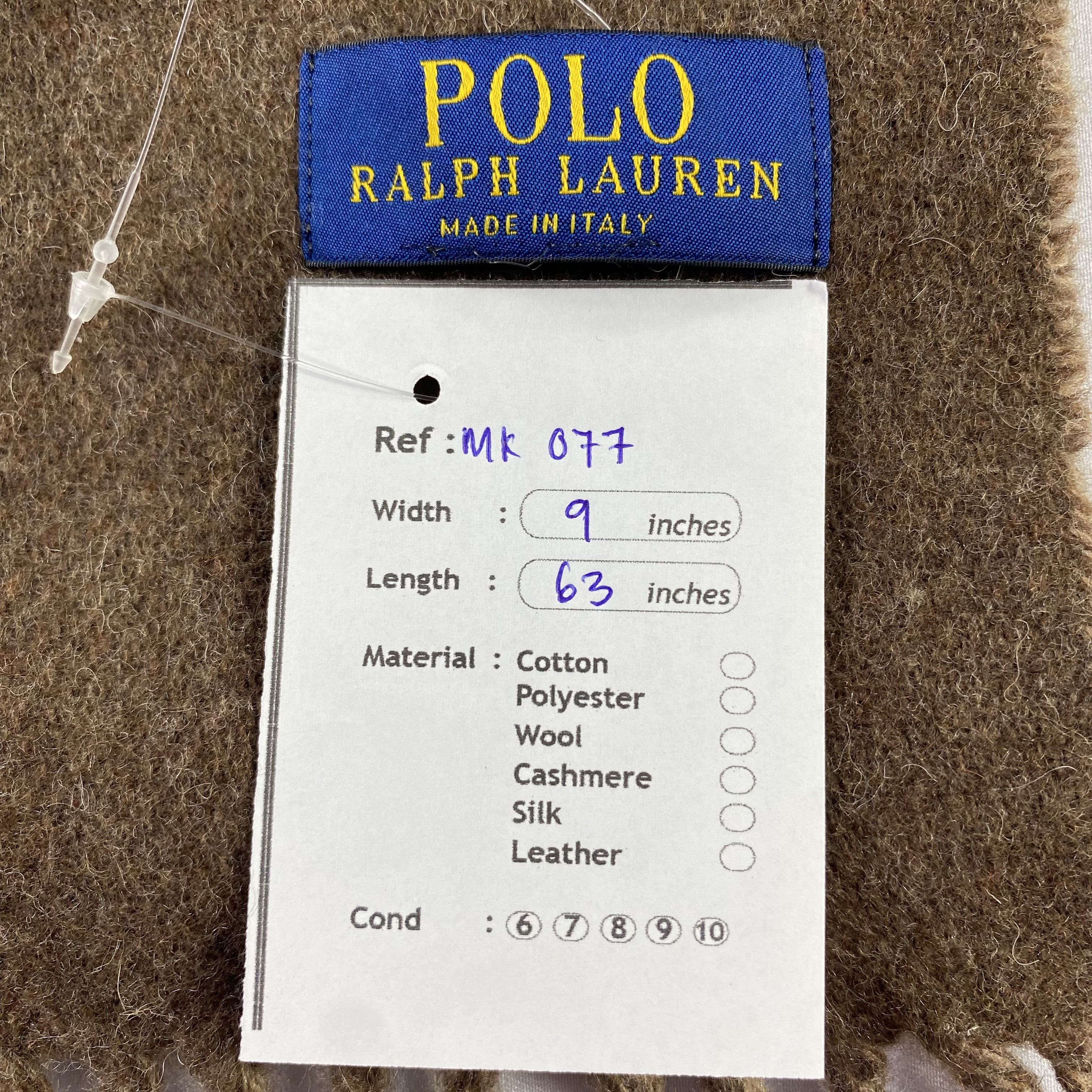 Polo Ralph Lauren Two Tone Polo Ralph Lauren Scarf Neck Wrap Wool Muffler Size ONE SIZE - 6 Thumbnail