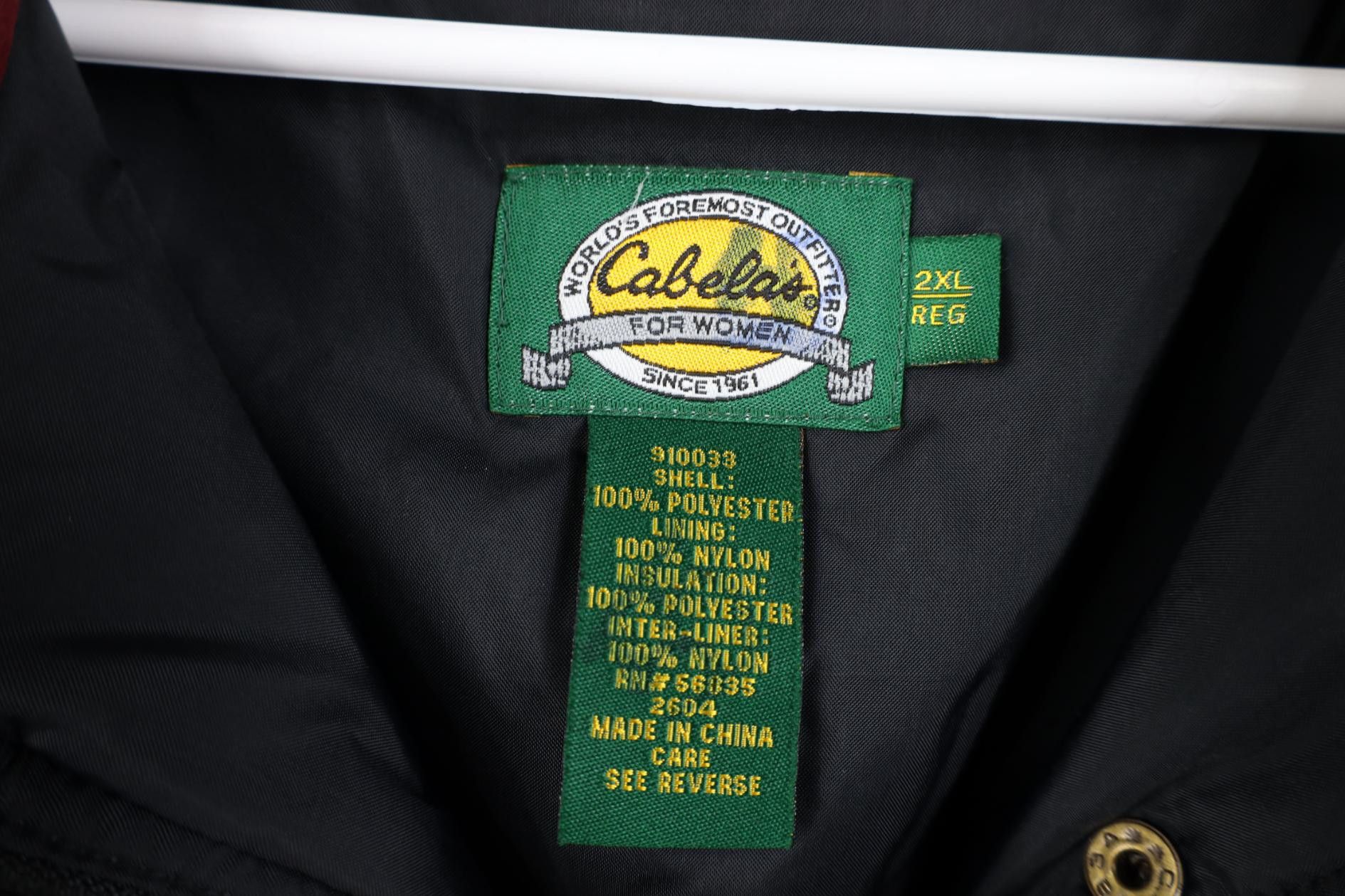 Cabelas Vintage 90s Cabelas Microfiber Puffer Chore Jacket Black Size XXL / US 16-18 / IT 52-54 - 4 Thumbnail