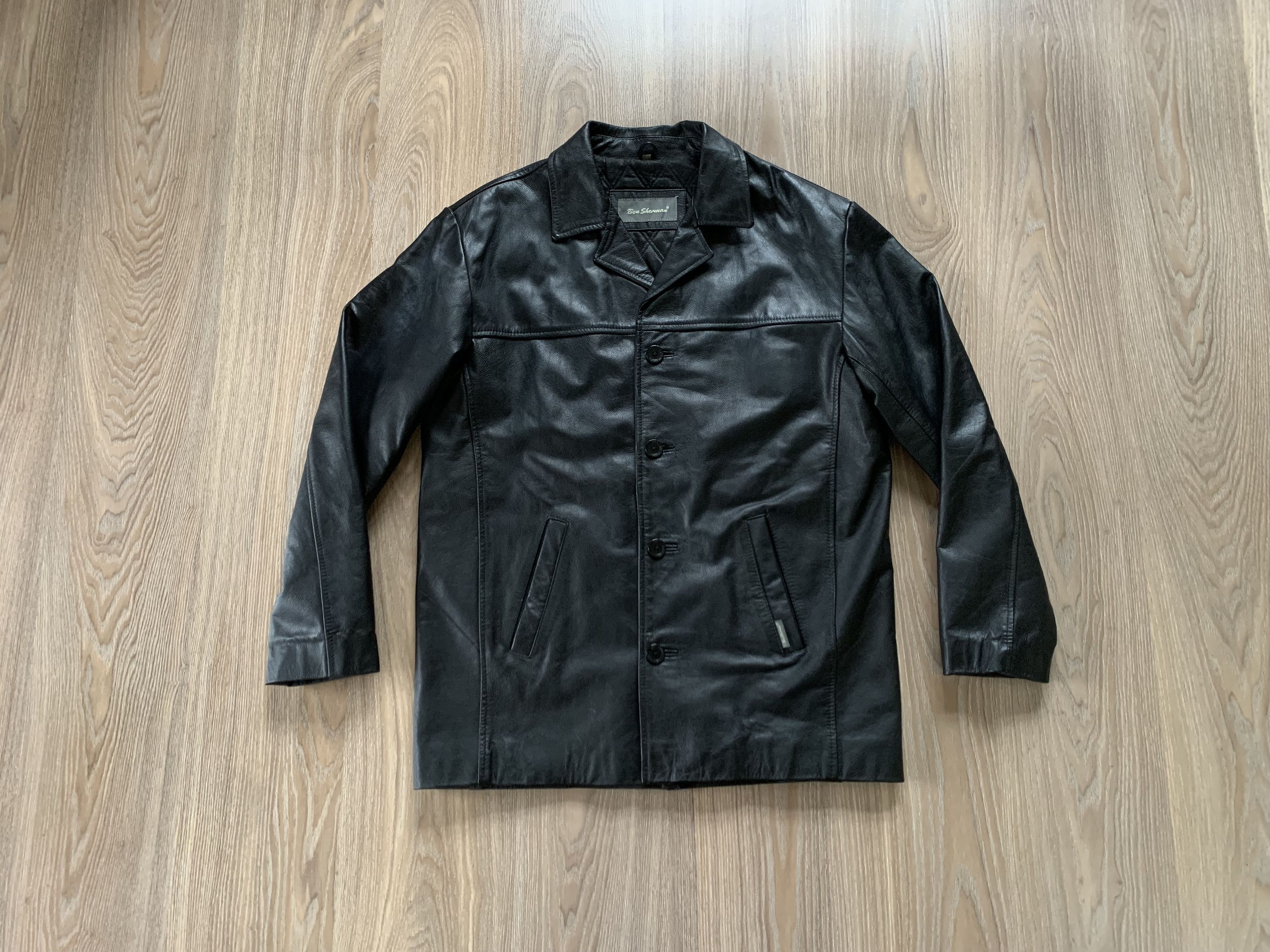Ben Sherman Mens Vintage Leather Jacket