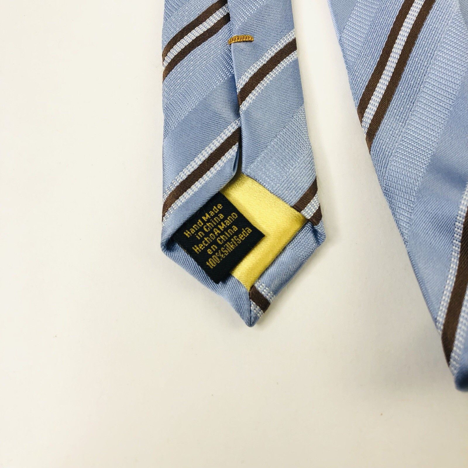Donald Trump Donald J. Trump 100% Silk Men Tie Striped Blue Size ONE SIZE - 6 Thumbnail