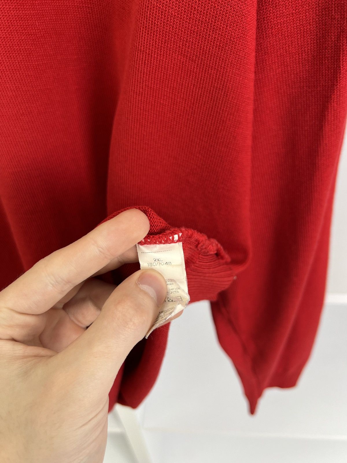 Paul & Shark × Vintage Vintage Paul Shark Red Knit 1/3 Zip Sweater Size US XXL / EU 58 / 5 - 15 Thumbnail