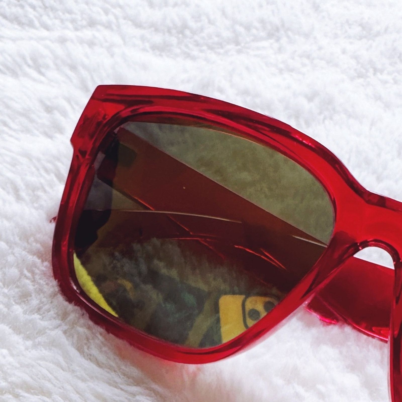 Other Cedric Bright Red Mirrored Sunglasses Size ONE SIZE - 2 Thumbnail