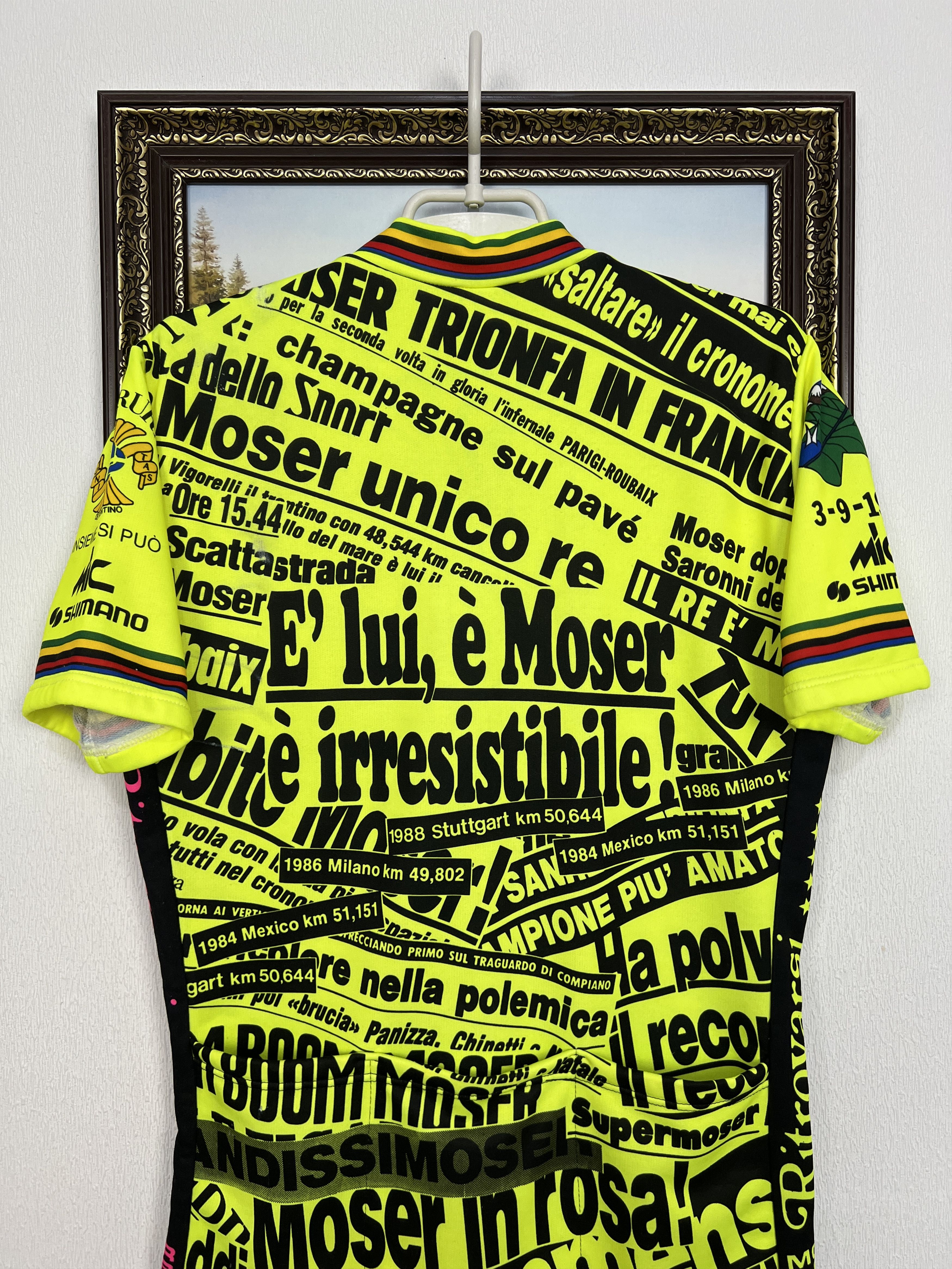 Vintage Francesco Moser Retirement Cycling Jersey Maglia Italy Size US L / EU 52-54 / 3 - 10 Thumbnail