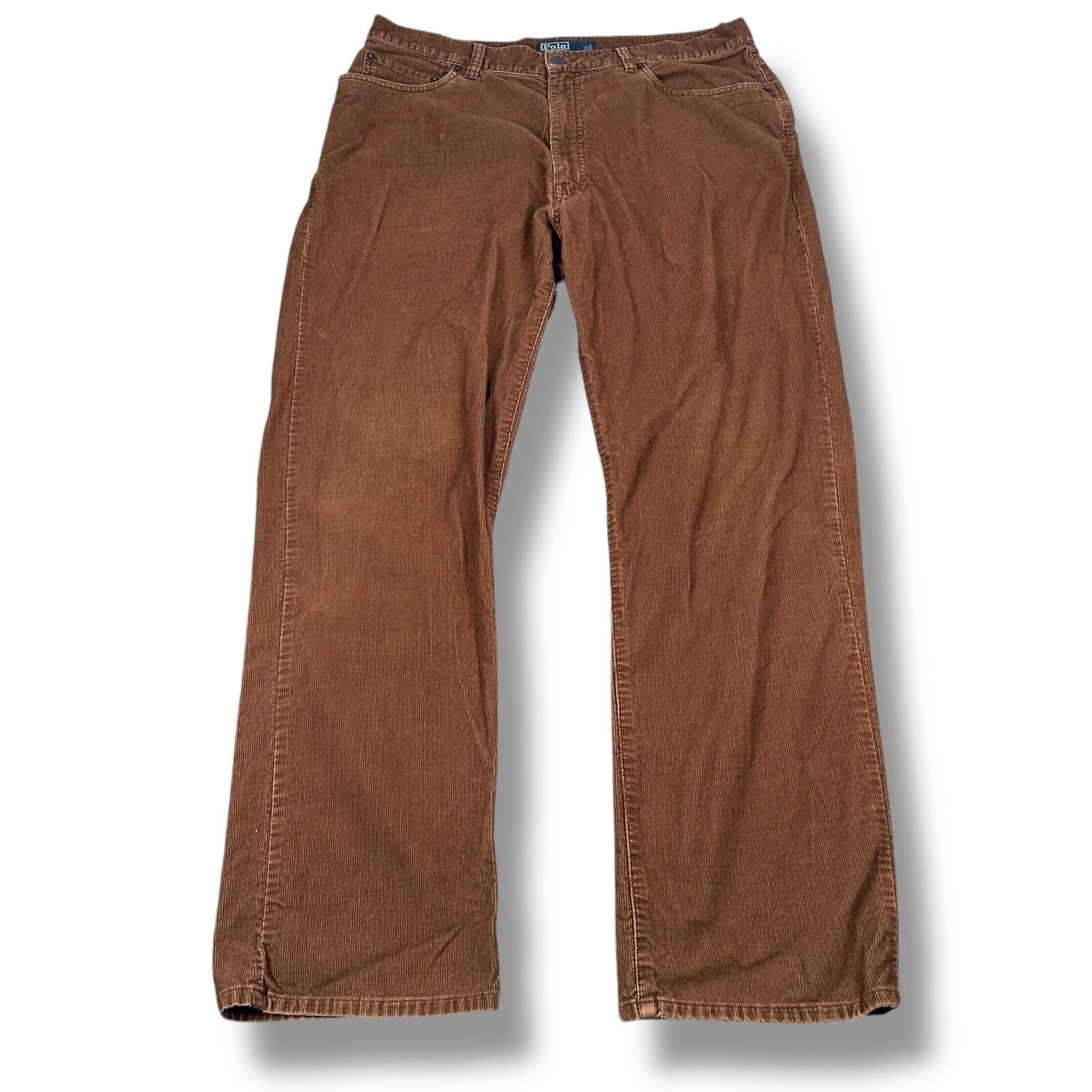Polo Ralph Lauren Polo Ralph Lauren Corduroy Pants Men’s 35 x 30 Brown Pockets Size US 35 - 1 Thumbnail