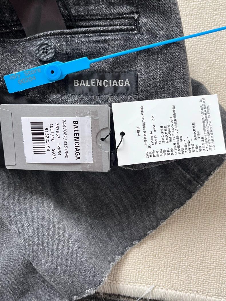 Balenciaga Balenciaga size 46 Washed Logo Long-Sleeve Blazer Size US M / EU 48-50 / 2 - 3 Thumbnail