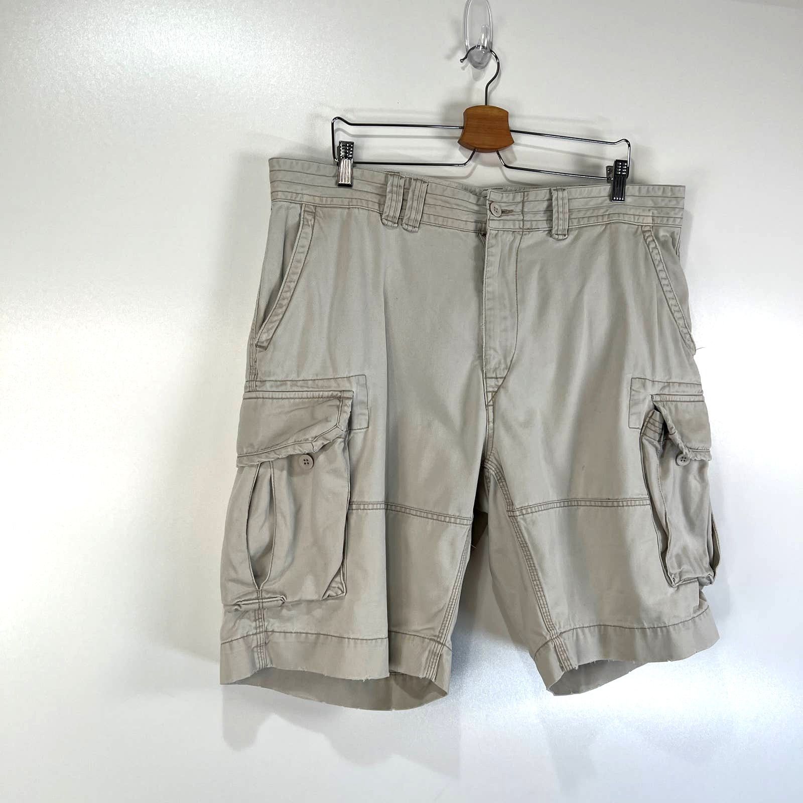 Polo Ralph Lauren × Vintage Vintage 90s Polo Ralph Lauren Cargo Shorts Khaki Size US 38 / EU 54 - 2 Thumbnail