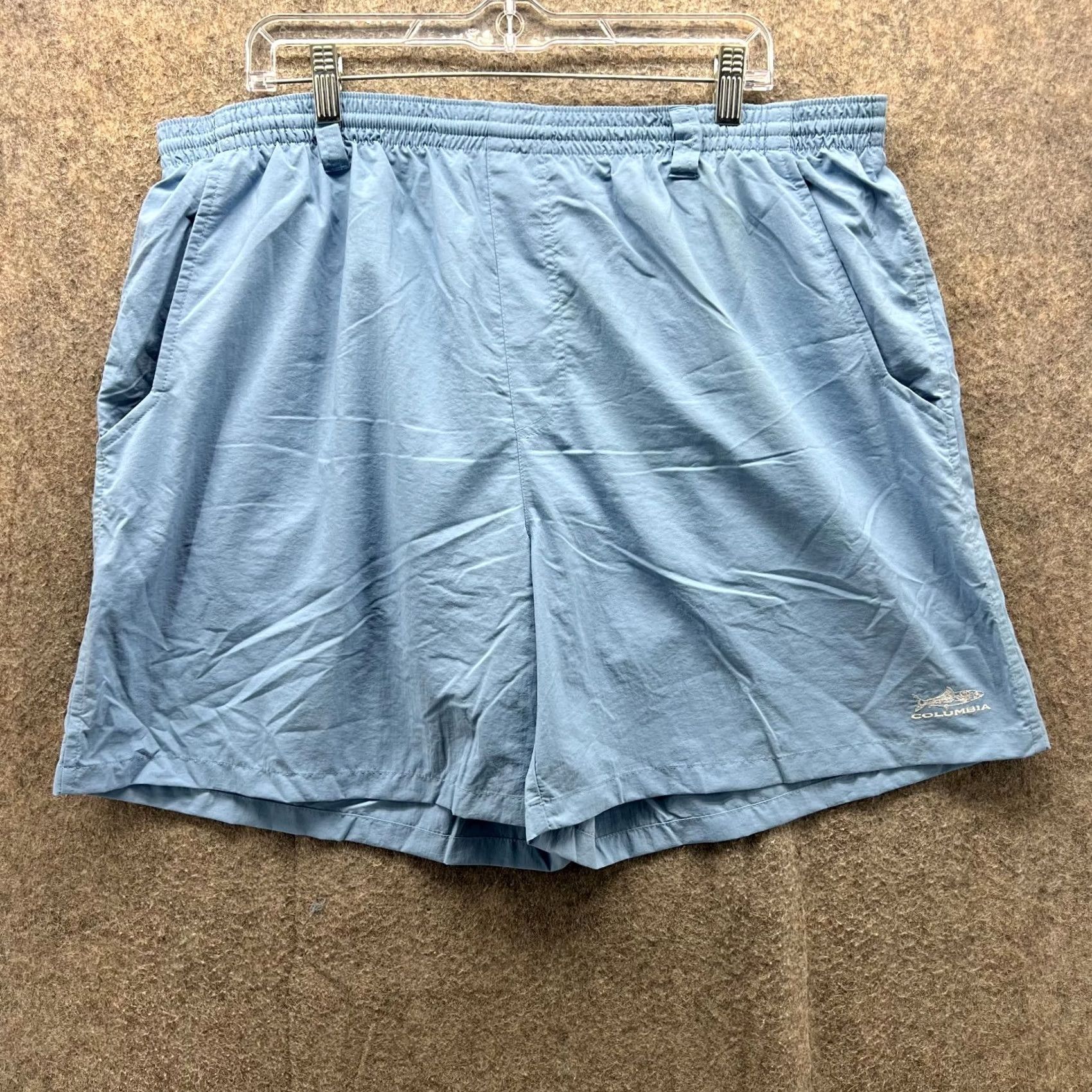 Vintage VINTAGE Columbia Shorts Mens XL Light Blue Nylon PFG Packable Quick Dry Fishing Casual Summer - Mens Size US 36 / EU 52 - 2 Thumbnail