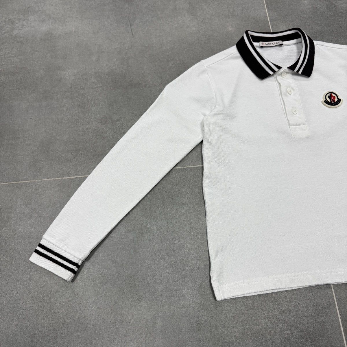 Moncler Maglia Polo Manica Lunga Long Sleeve Shirt Size 6 an Tops