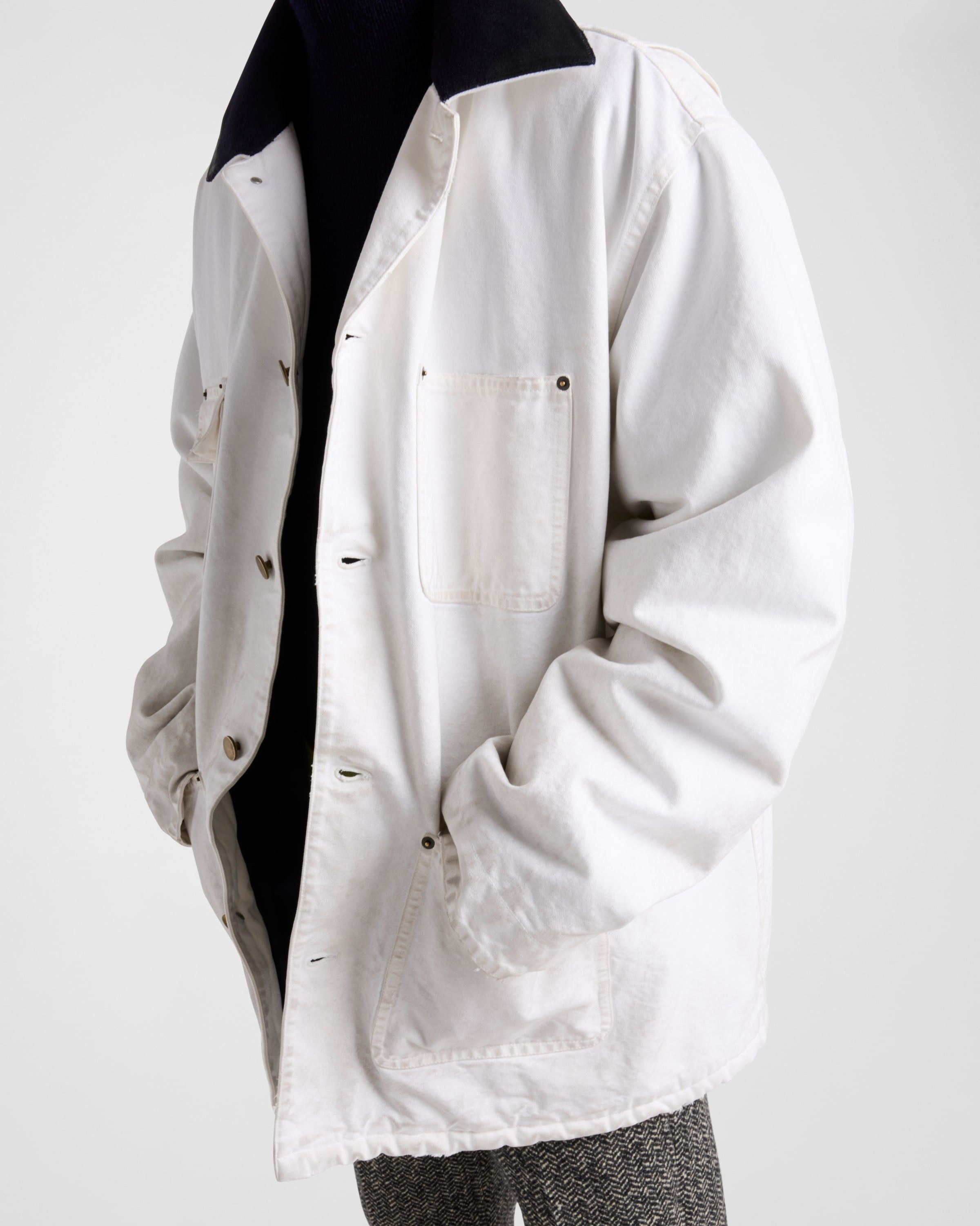 Prada o1bcso1str1025 Canvas Jacket in White Size US L / EU 52-54 / 3 - 3 Thumbnail
