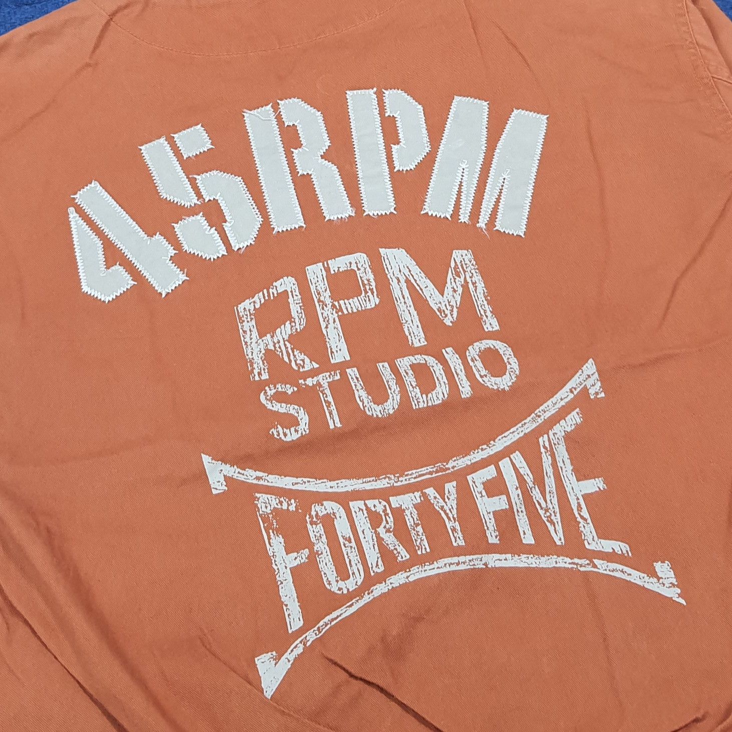 45rpm Rare 45RPM Studio Japan Varsity Orange Bomber Jacket C288N8 Size US L / EU 52-54 / 3 - 2 Thumbnail