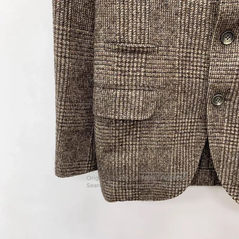 Brunello Cucinelli Brunello Cucinelli Caramel houndstooth wool collar single- Size 46R - 4 Thumbnail