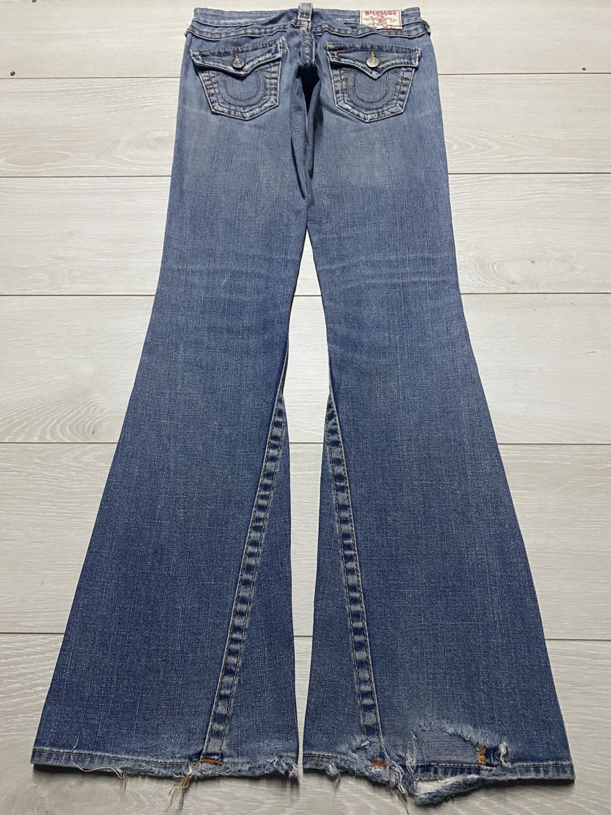 True Religion True Religion Distressed Flare Twist Leg Jeans Size US 28 / EU 44 - 2 Thumbnail