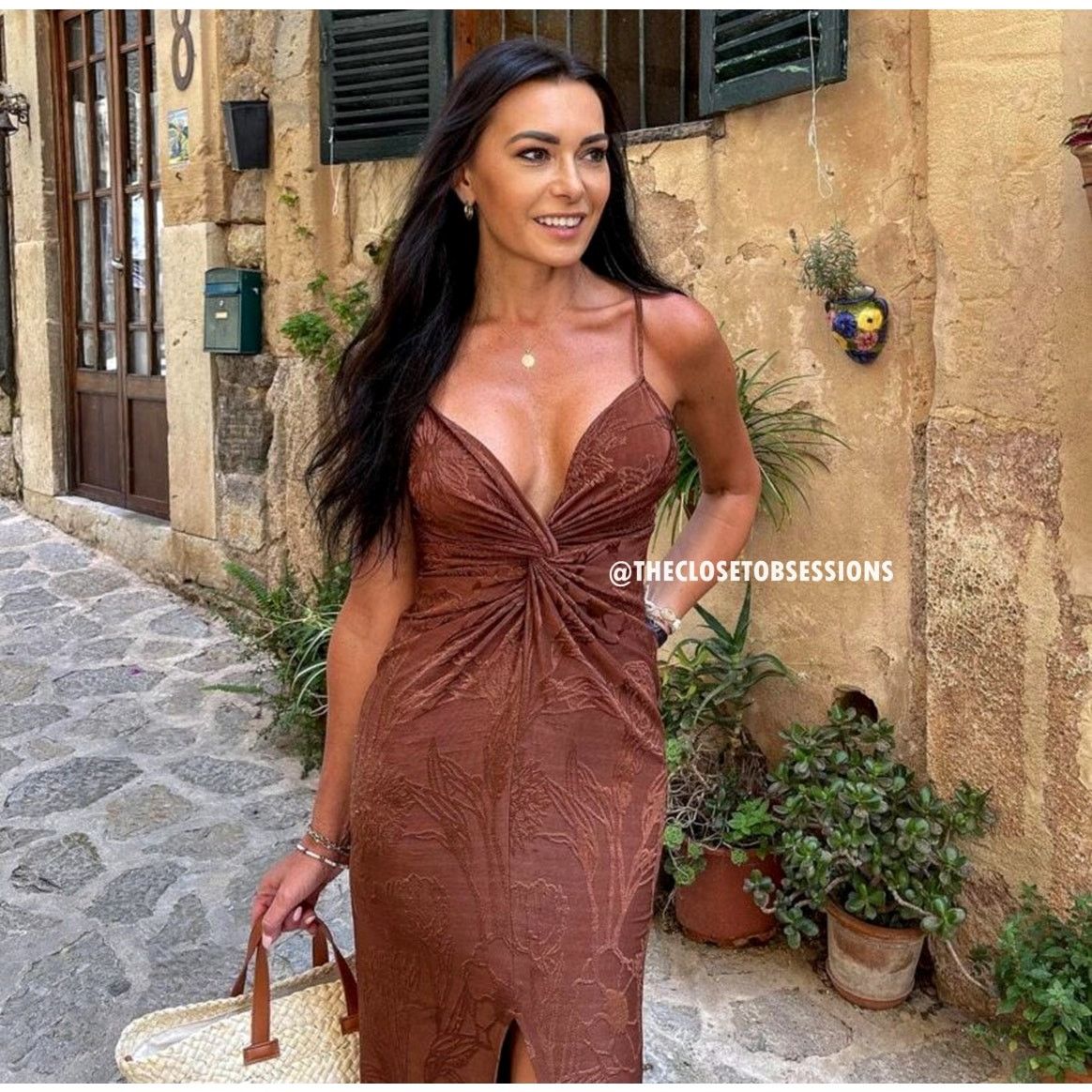 Mango BLOGGER FAVE!!! MANGO V-Neck Embroidered Maxi Dress Size M / US 6-8 / IT 42-44 - 3 Thumbnail