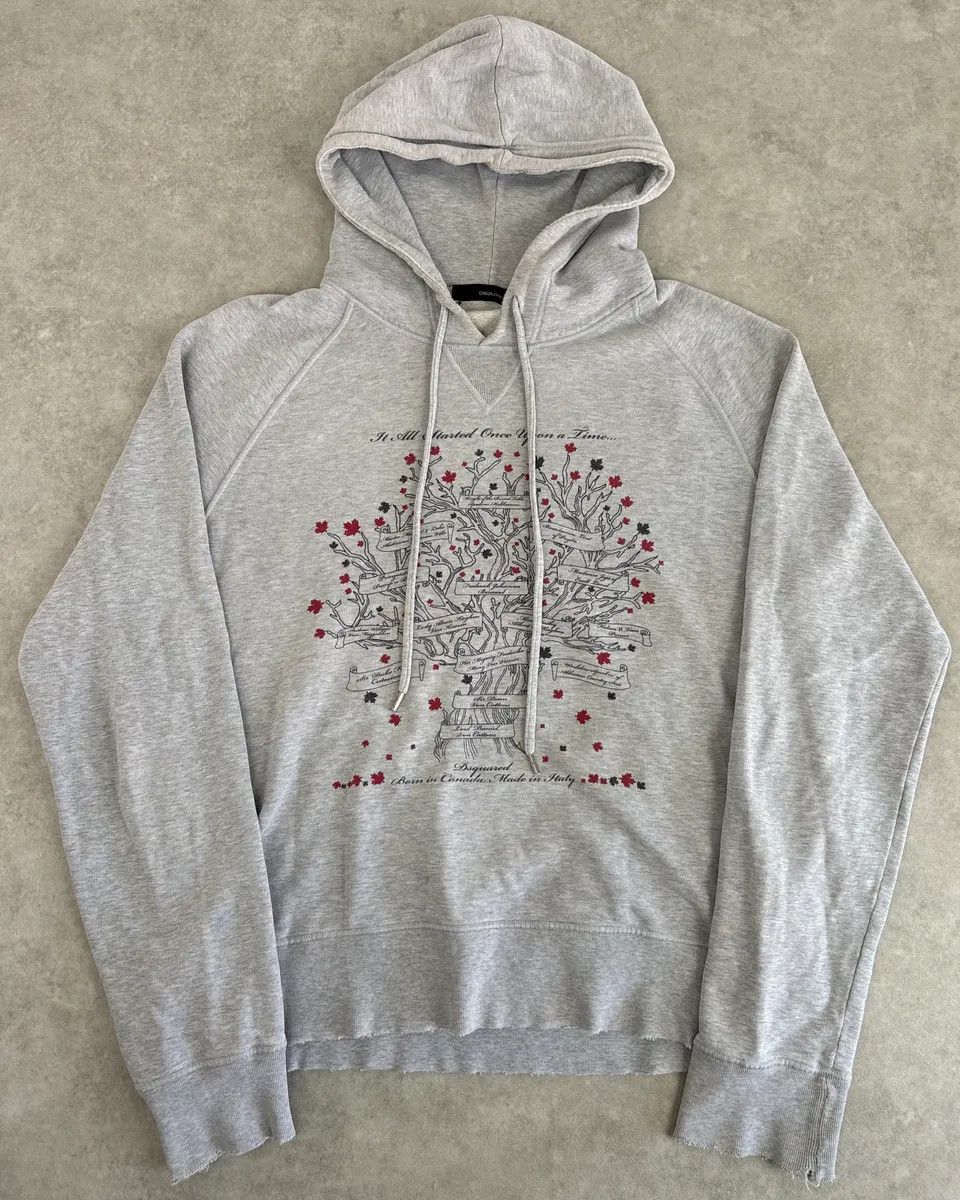 Dsquared2 AW2006 Dsquared2 Grey Tree of Life Hoodie Size US M / EU 48-50 / 2 - 3 Thumbnail