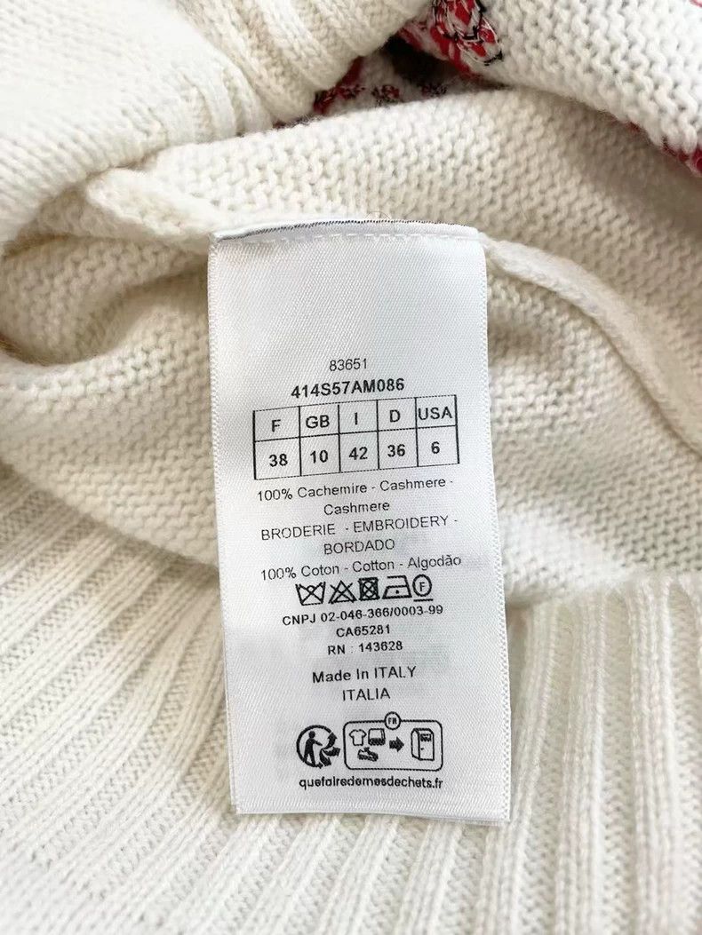 Dior Dior Embroidered cashmere knitwear sweater Size XS / US 0-2 / IT 36-38 - 8 Thumbnail