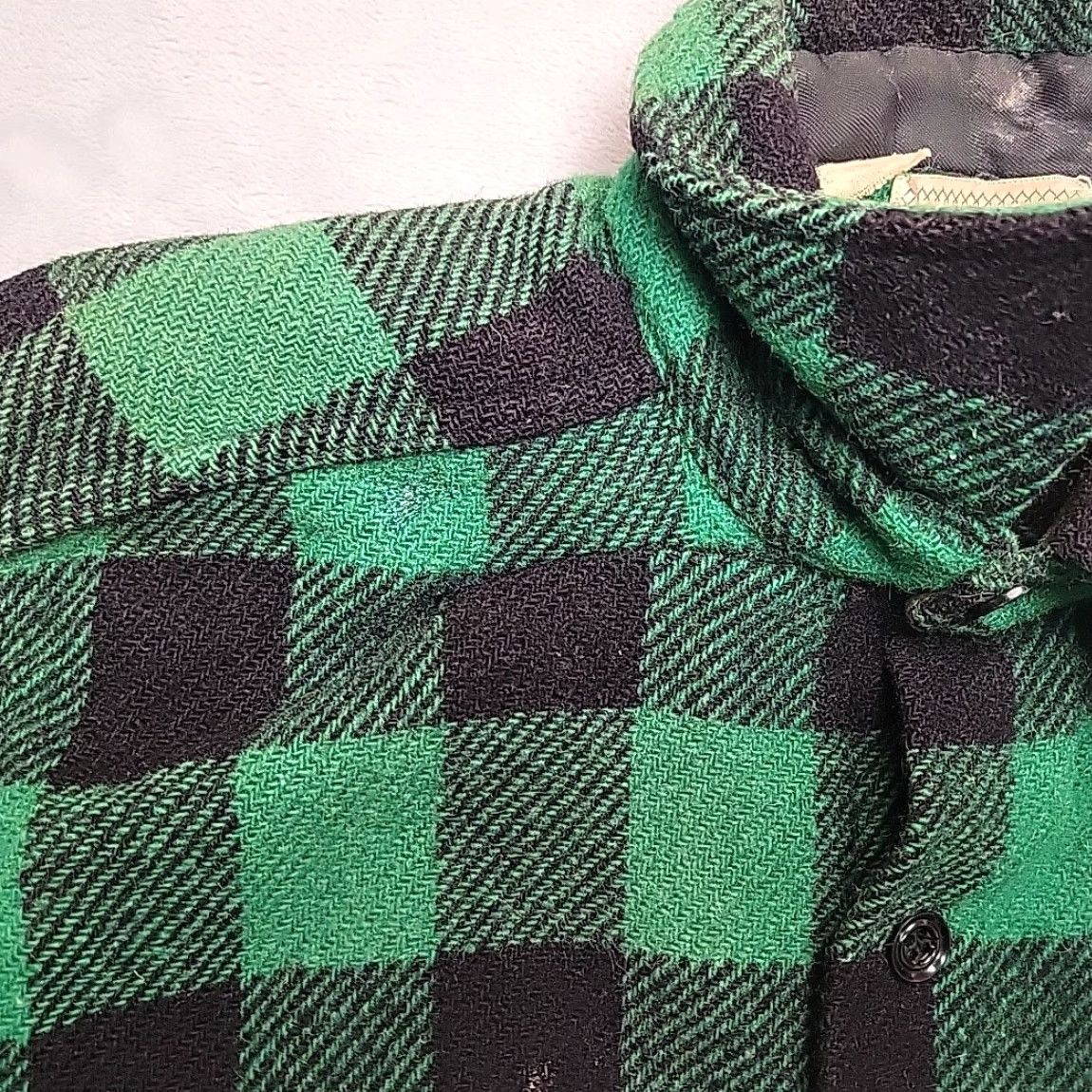 Vintage VTG Frost Proof Shirt Jacket Mens 16 Green Buffalo Plaid Wool Over Shirt Logger Size US M / EU 48-50 / 2 - 4 Thumbnail