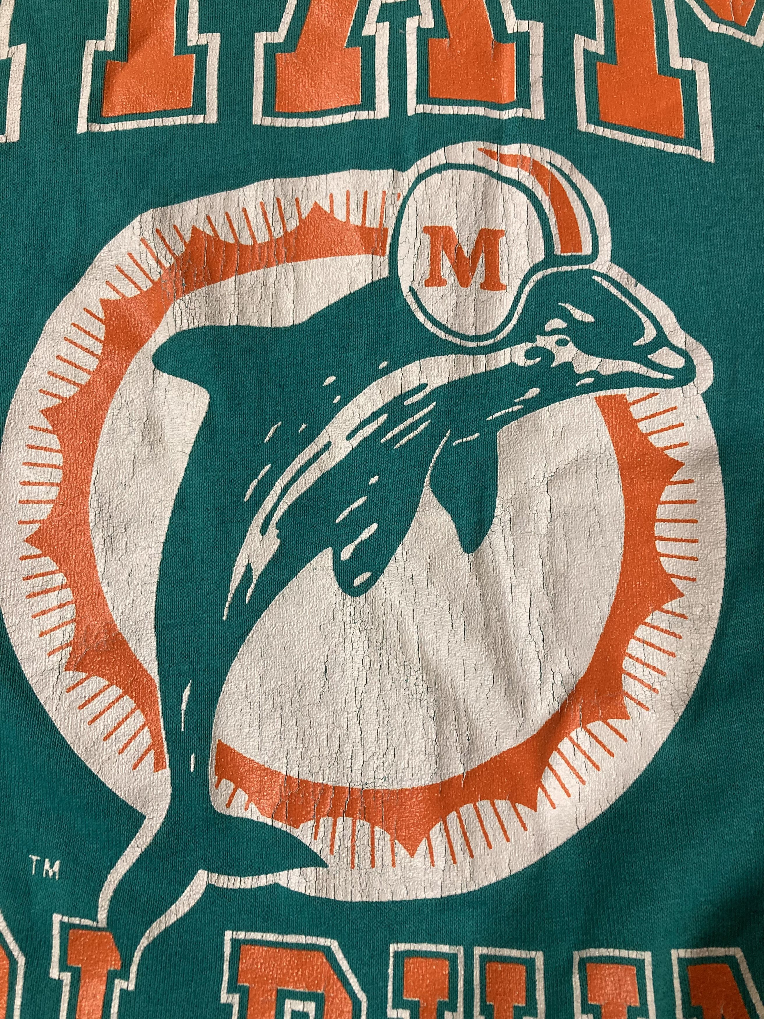 Logo 7 VTG 80s Logo7 Miami Dolphins Shirt 3/4 Sleeve Single Stitch Size US L / EU 52-54 / 3 - 7 Thumbnail