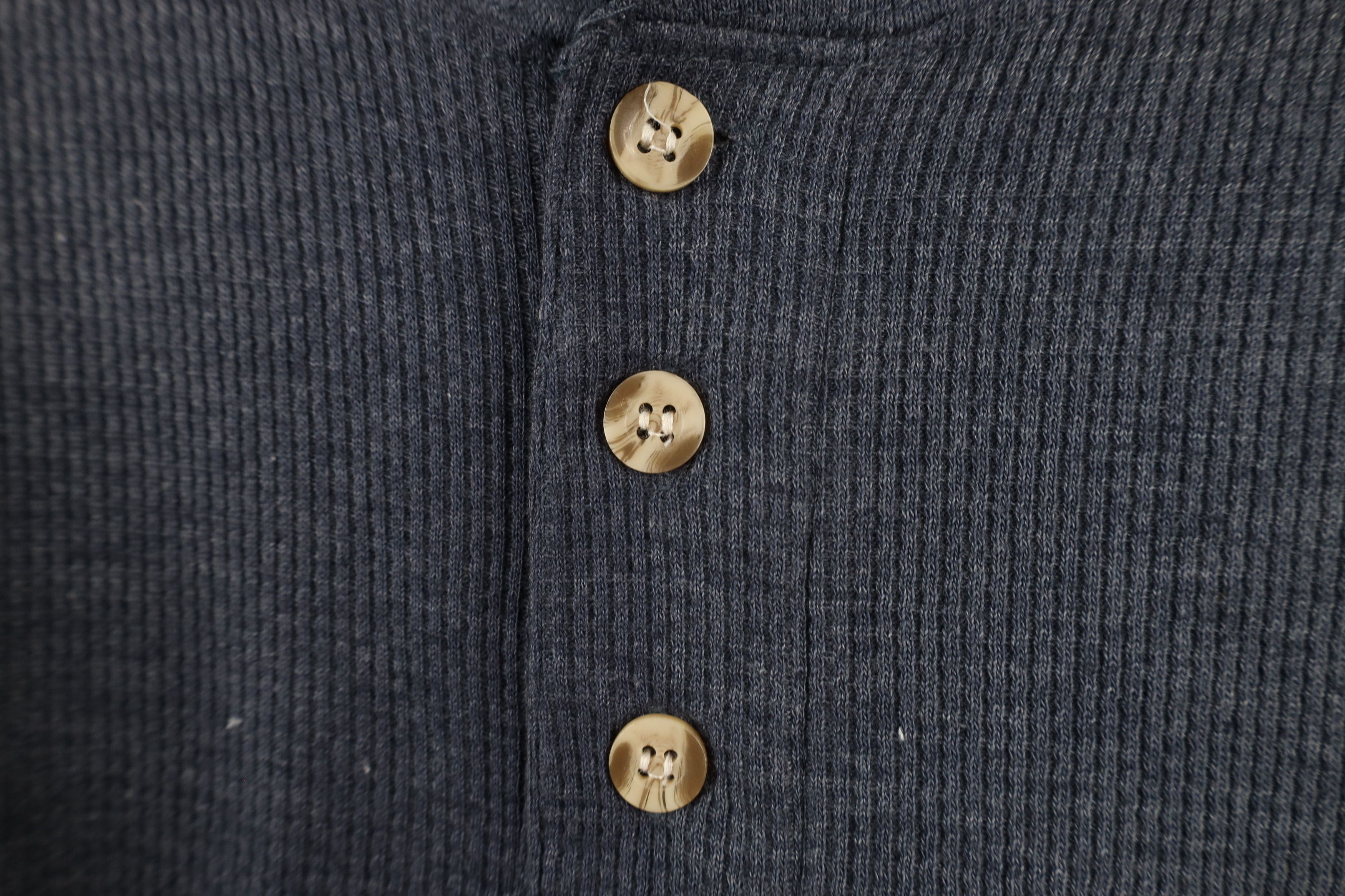 Vintage Vintage 90s Streetwear Knit Long Sleeve Henley T-Shirt Size US XXL / EU 58 / 5 - 4 Thumbnail