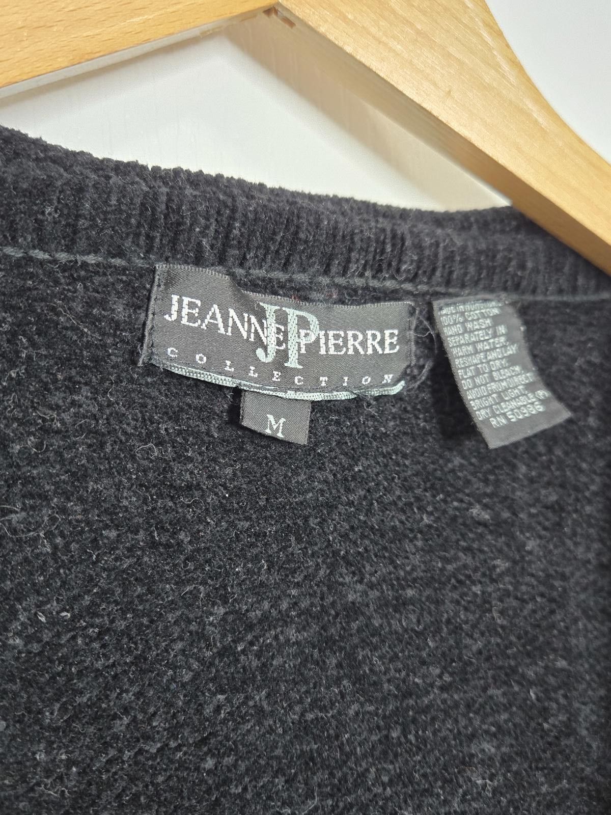 Designer Jeanne Pierre Sweater Women's Medium Cardigan Embroidered Size M / US 6-8 / IT 42-44 - 4 Thumbnail