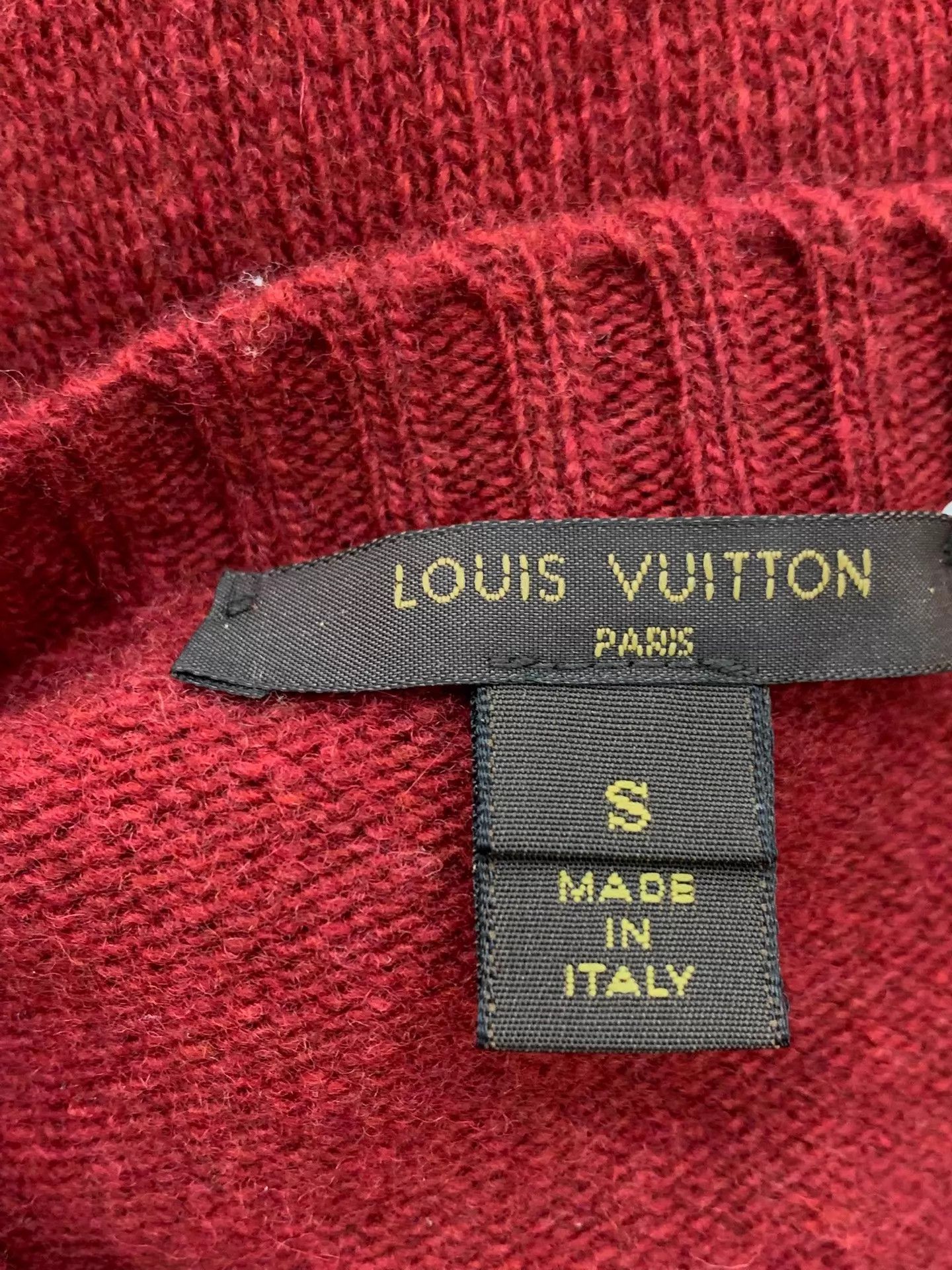 Louis Vuitton LV Red Sequined Wool Knit Short Sleeve S new Size S / US 4 / IT 40 - 4 Thumbnail