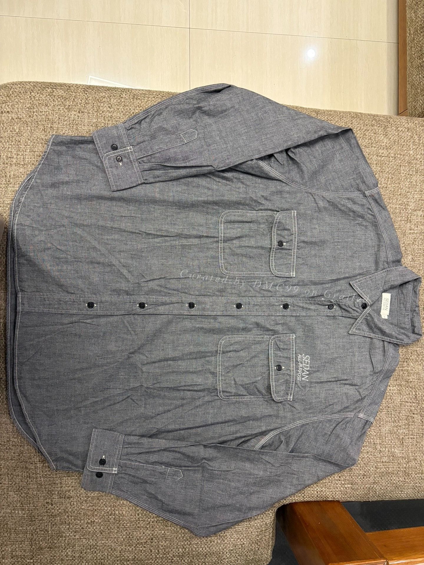 Nissan Sedan Japanese Denim Work Shirt Size US L / EU 52-54 / 3 - 1 Thumbnail