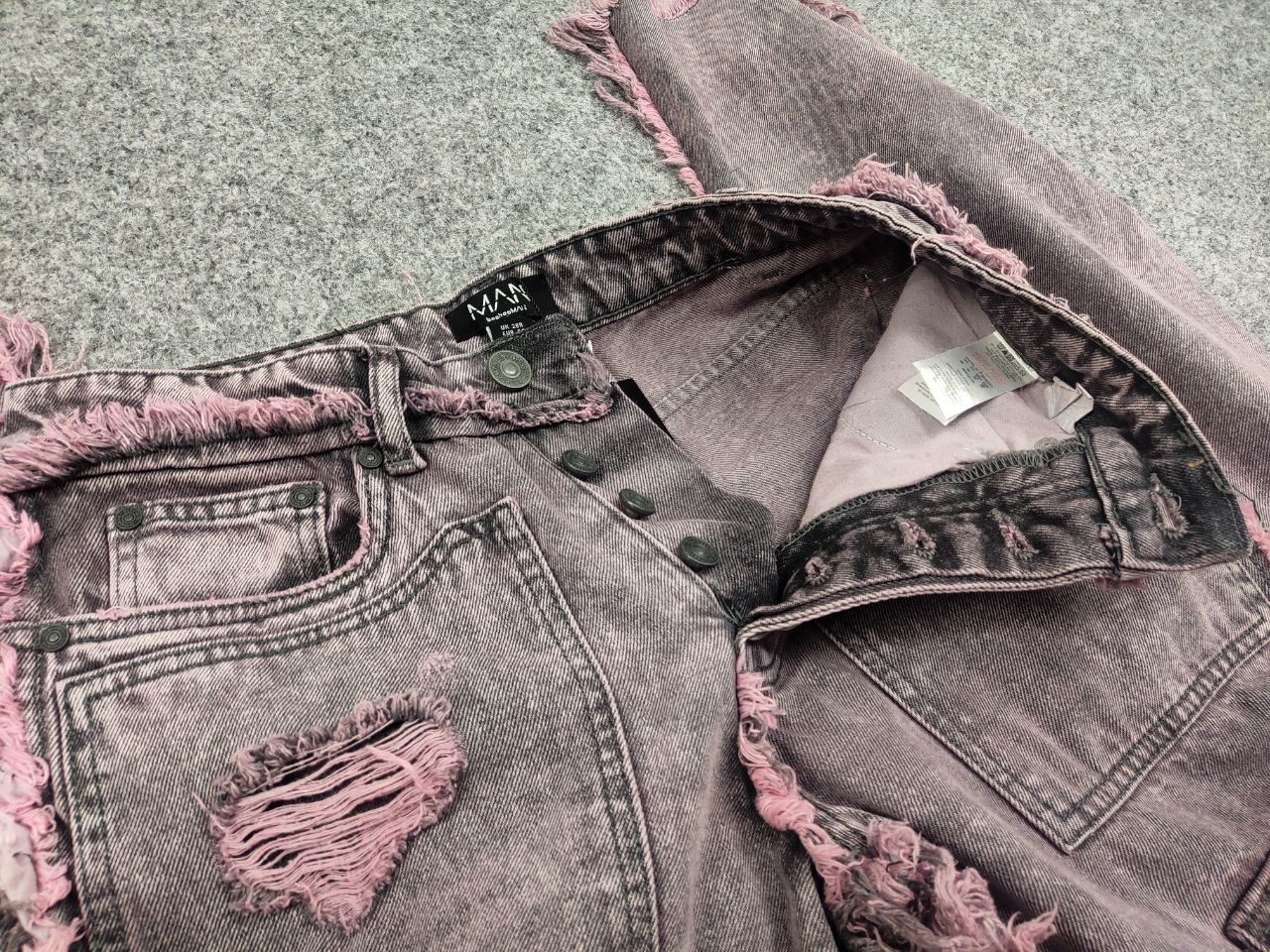 Japanese Brand Vintage Japan Denim flare frayed edge cargo jeans Y2K Style Size US 29 - 15 Thumbnail