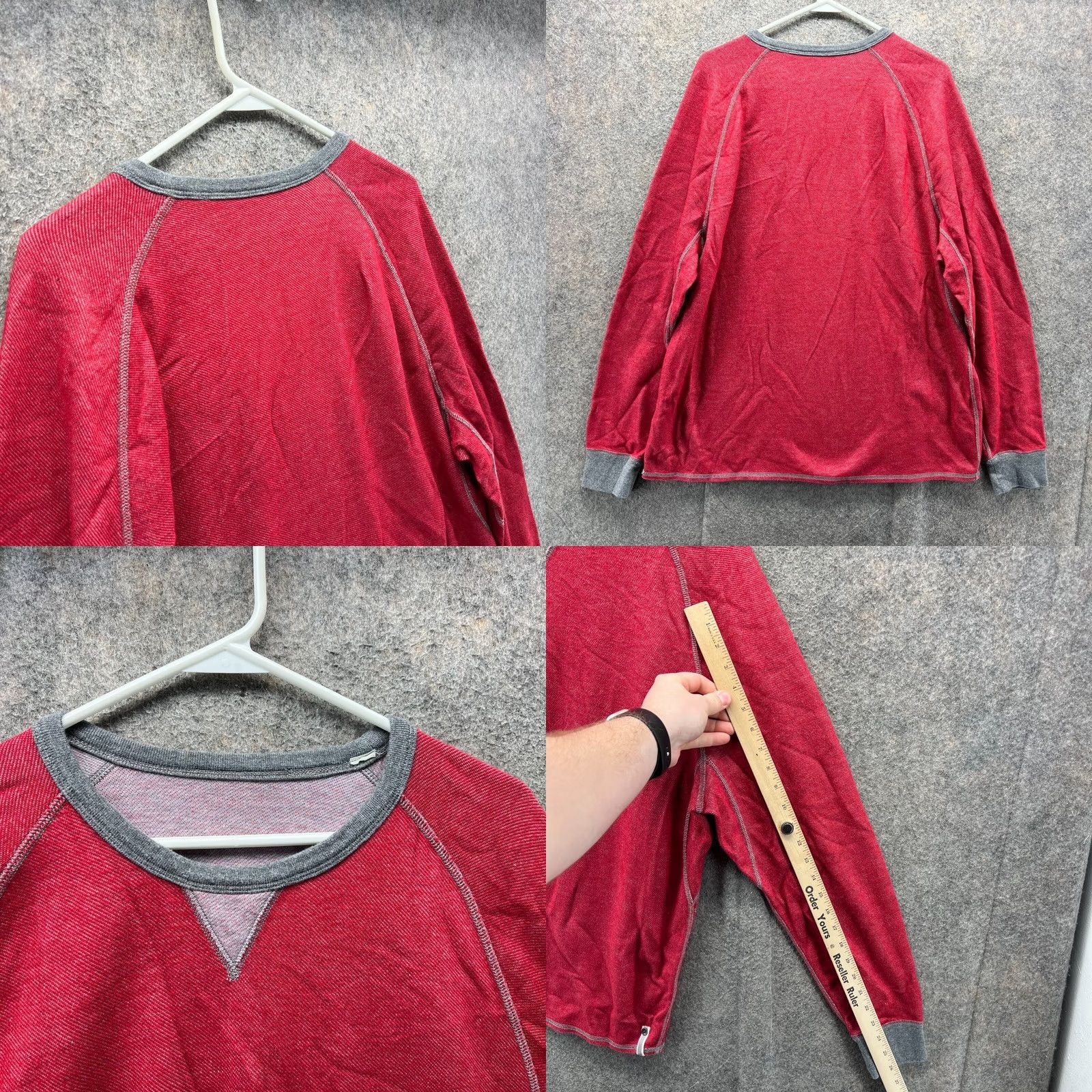 Tommy Bahama VINTAGE Tommy Bahama Sweater Mens Large Red Grey Adult Pullover Crewneck Fleece Sweater Size US L / EU 52-54 / 3 - 8 Thumbnail