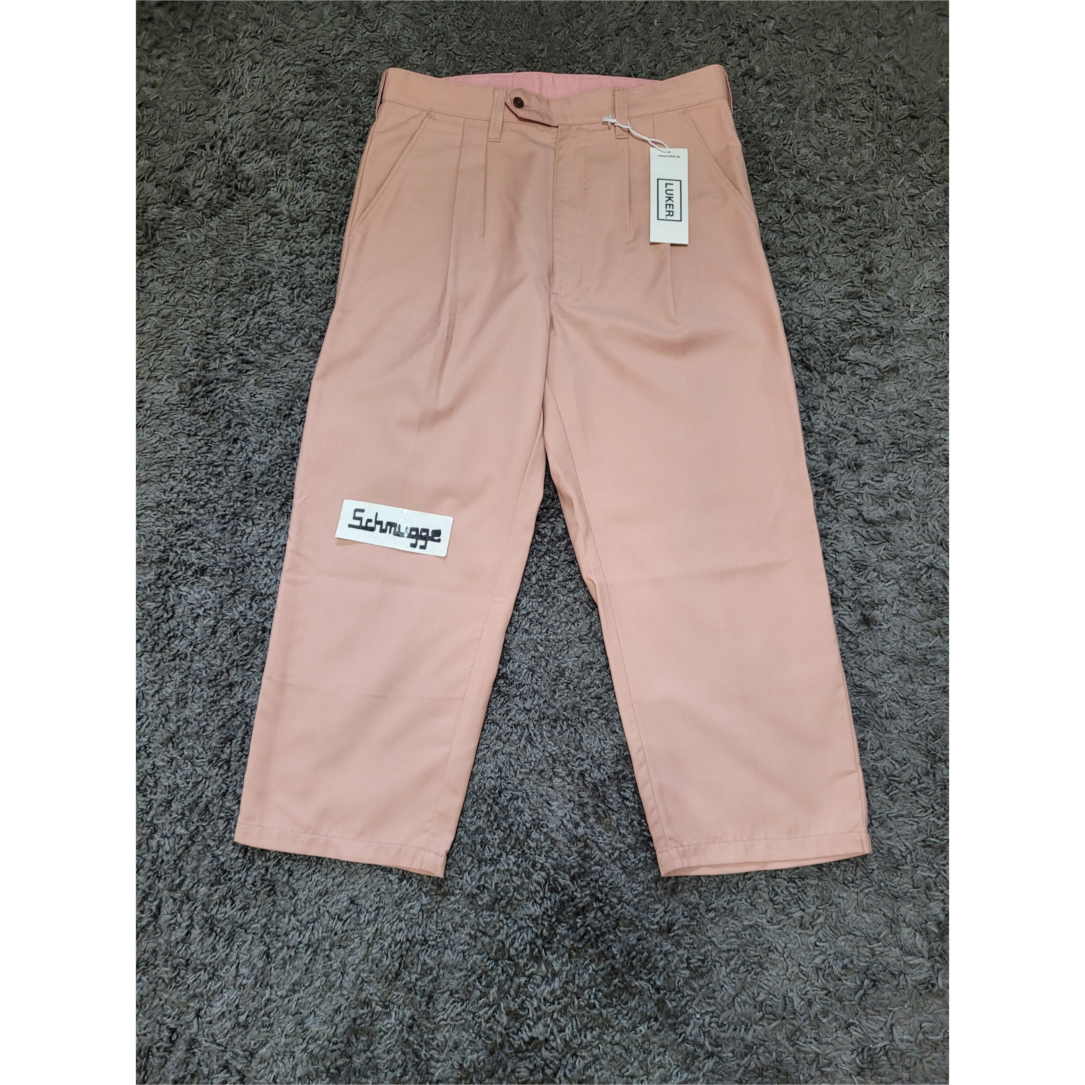 NEIGHBORHOOD x PEEL&LIFT LUKER TACK ER-PT PINK PLEATED PANTS