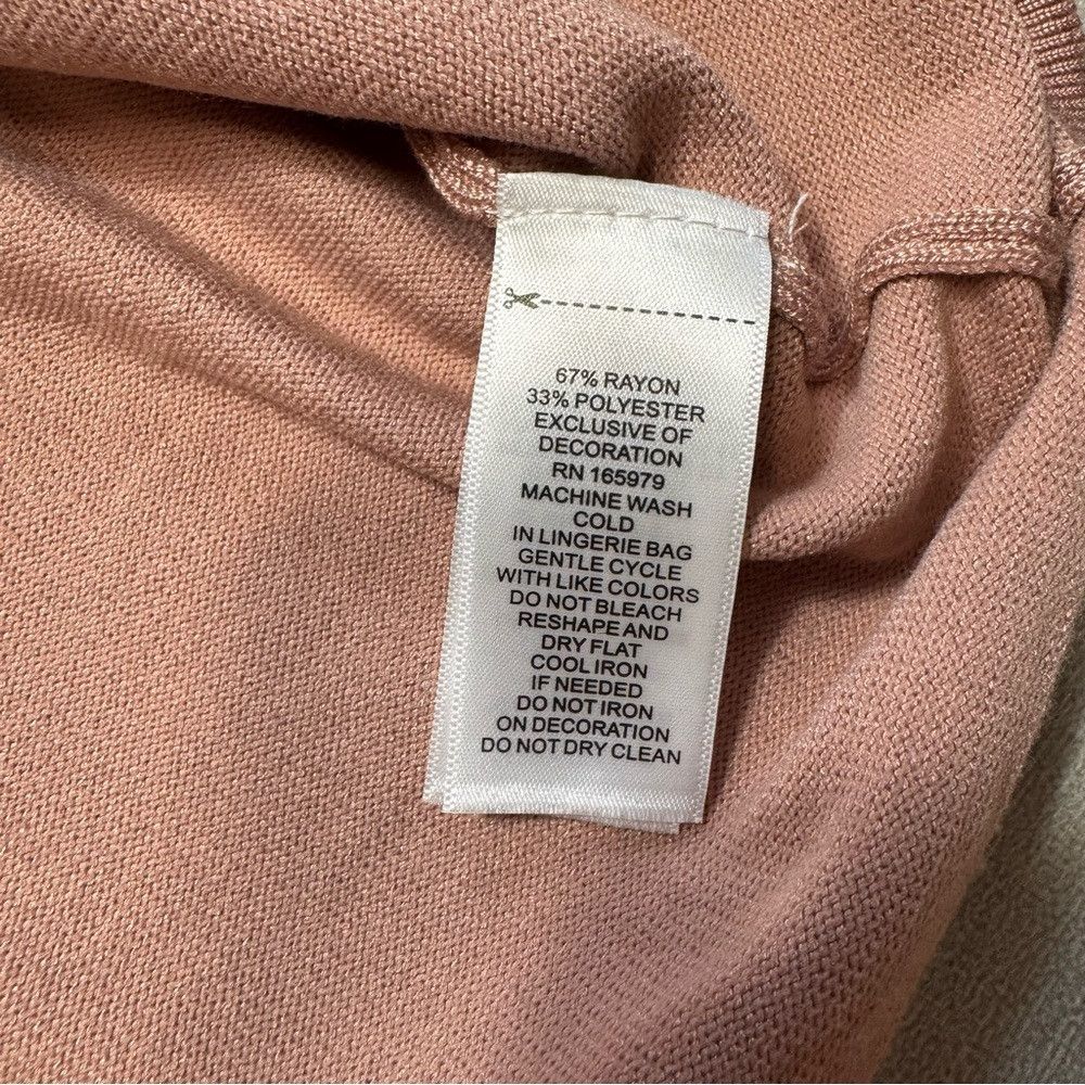 Other NWT New Cable & Gauge Dusty Rose Rhinestones Turtleneck Swe Size L / US 10 / IT 46 - 8 Thumbnail