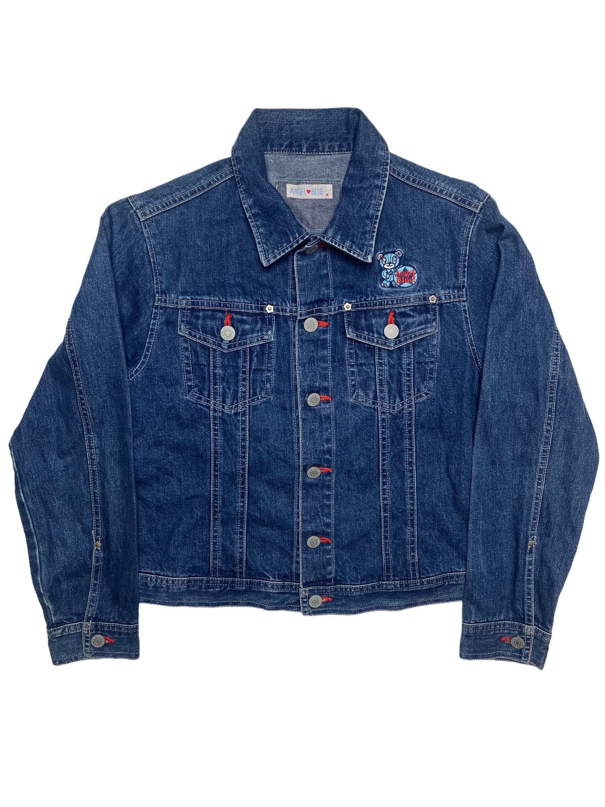 Angel Blue 2000s Angel Blue - Teddy Bear Denim Jacket Size US M / EU 48-50 / 2 - 2 Thumbnail